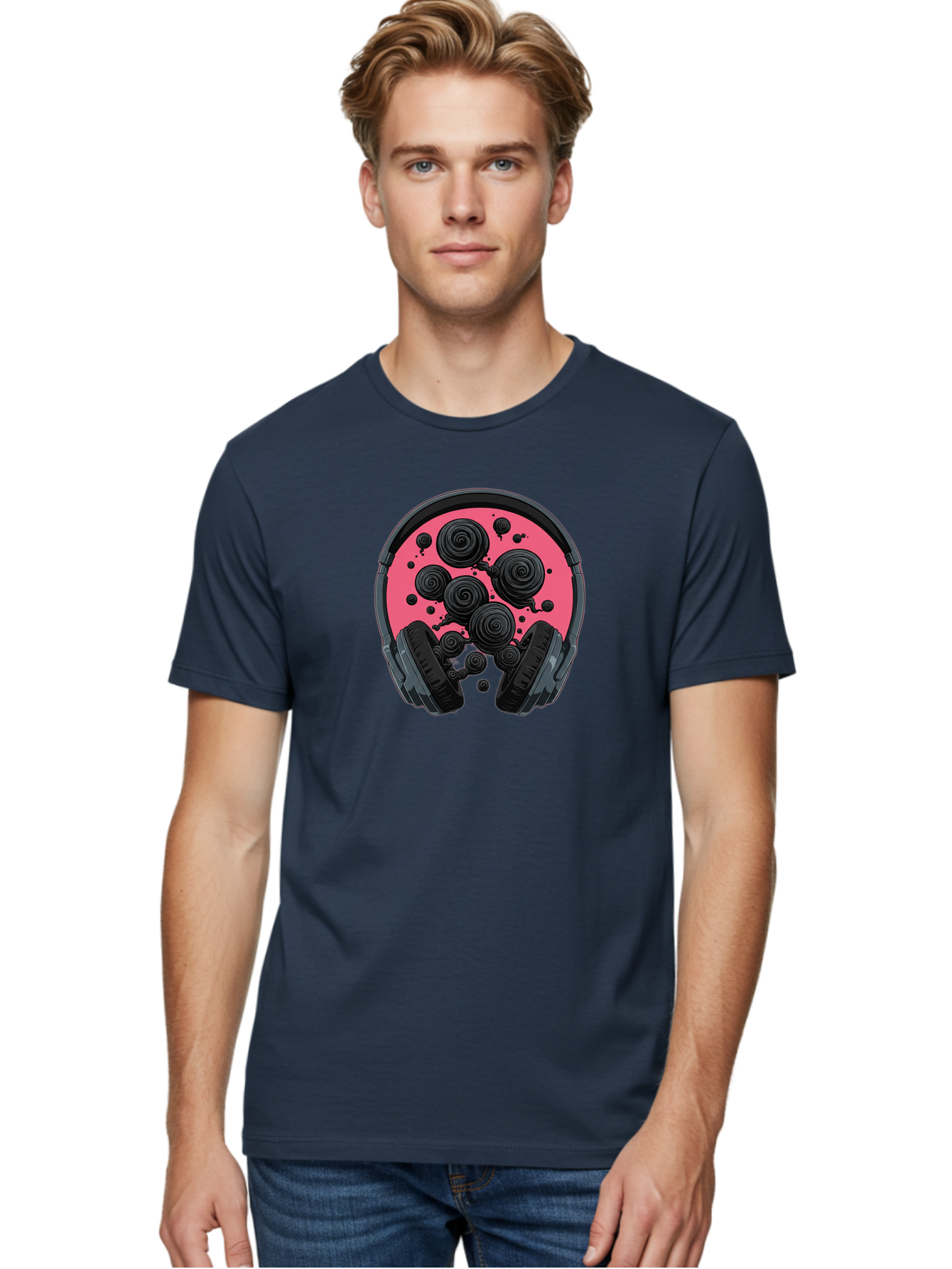 Headphones Men'S Graphic Tee, 100% Cotton, Comfortable Casual Summer Wear, Machine Washable, Vintage Camera, Old Camera, Antique Camera, Black Camera, Classic Photography, Photography Equipment, Nostalgic Device, Film Camera, Camera Art Bam630