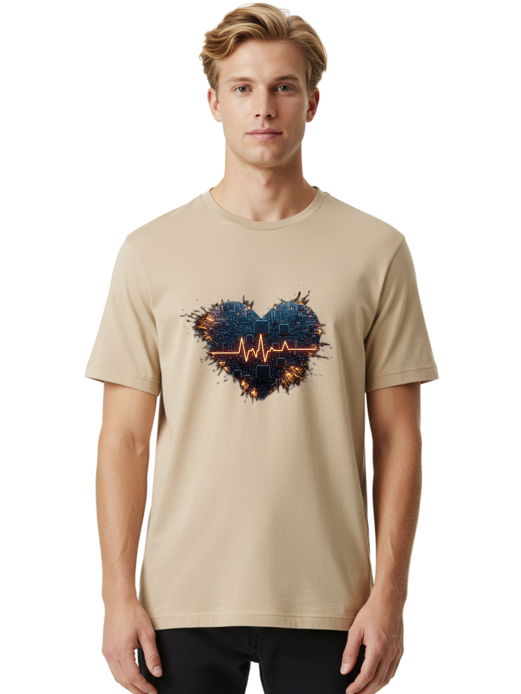 Heart-Circuit Men'S Graphic Tee, 100% Cotton, Comfortable Casual Summer Wear, Machine Washable, Vintage Camera, Old Camera, Antique Camera, Black Camera, Classic Photography, Photography Equipment, Nostalgic Device, Film Camera, Camera Art Bam631