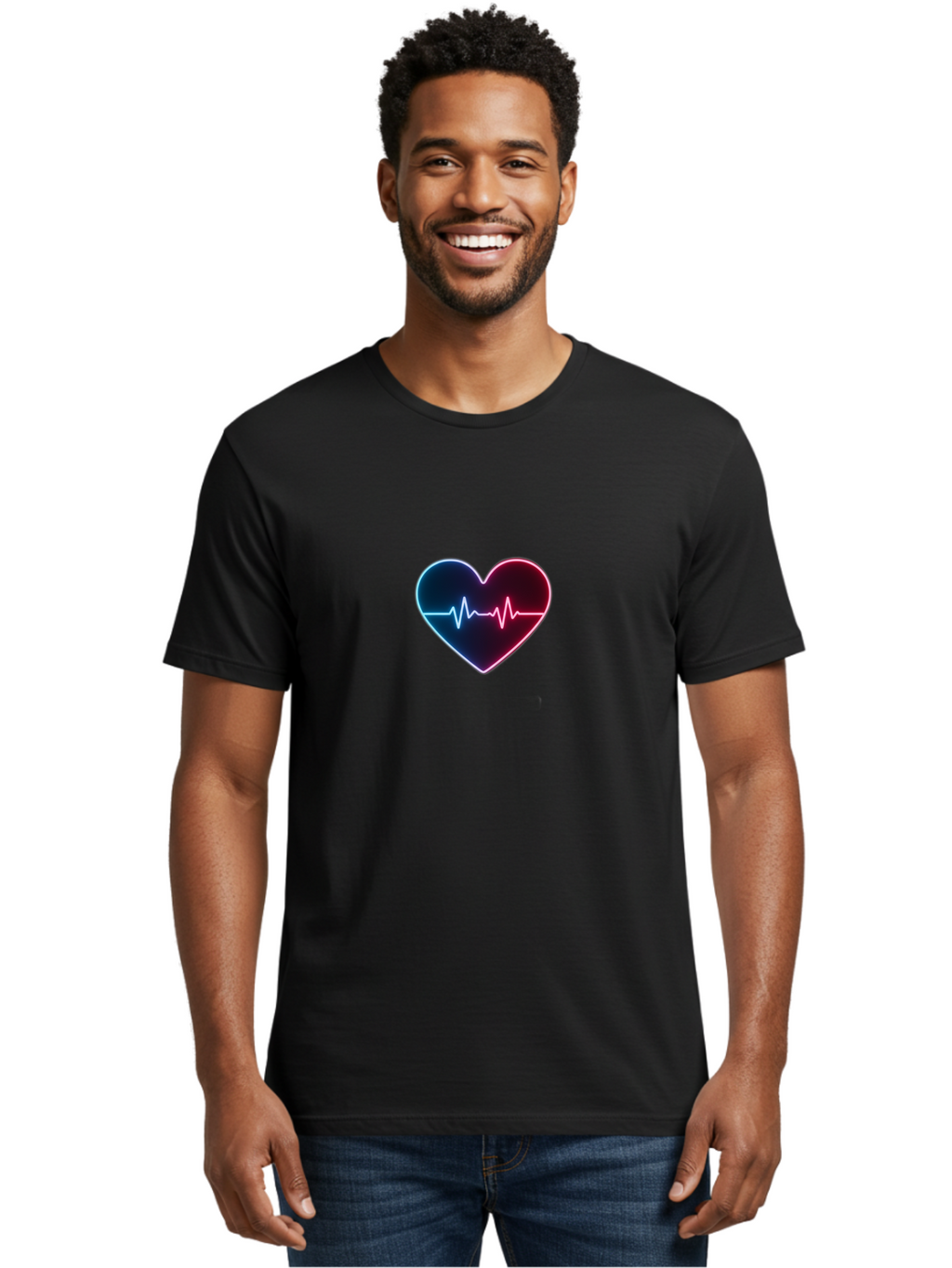 Heart-Ecg Men'S Graphic Tee, 100% Cotton, Comfortable Casual Summer Wear, Machine Washable, Vintage Camera, Old Camera, Antique Camera, Black Camera, Classic Photography, Photography Equipment, Nostalgic Device, Film Camera, Camera Art Bam632