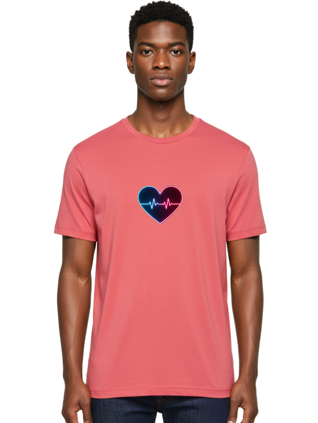 Heart-Ecg Men'S Graphic Tee, 100% Cotton, Comfortable Casual Summer Wear, Machine Washable, Vintage Camera, Old Camera, Antique Camera, Black Camera, Classic Photography, Photography Equipment, Nostalgic Device, Film Camera, Camera Art Bam632
