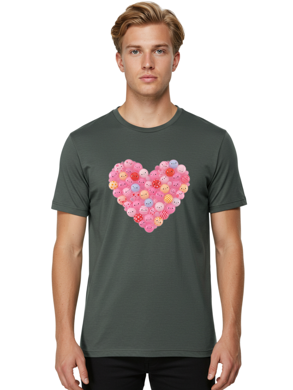 Heart-Of-Emoticon-Gumballs Men'S Graphic Tee, 100% Cotton, Comfortable Casual Summer Wear, Machine Washable, Vintage Camera, Old Camera, Antique Camera, Black Camera, Classic Photography, Photography Equipment, Nostalgic Device, Film Camera, Bam635