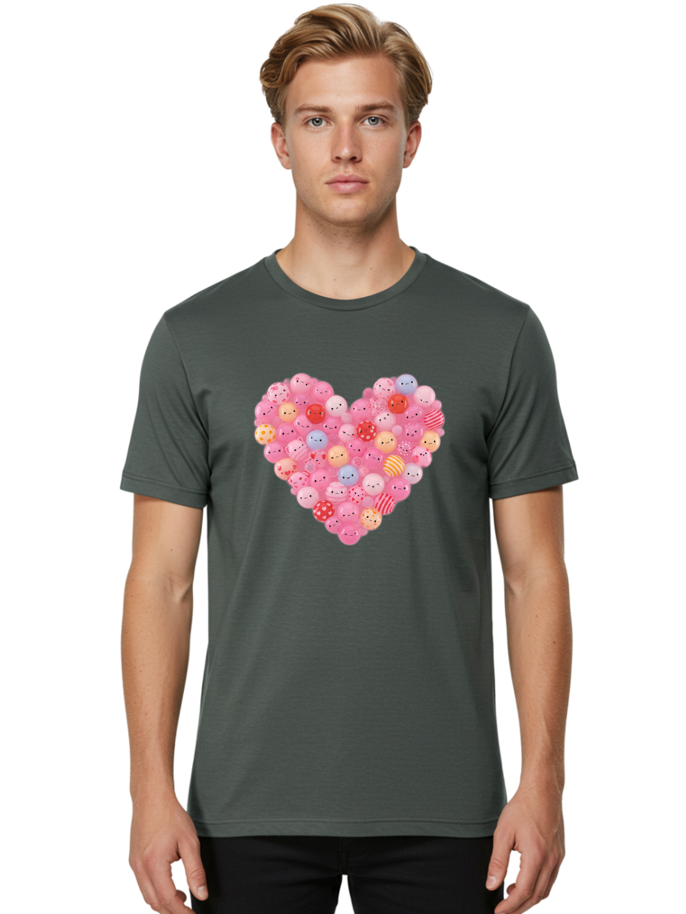 Heart-Of-Emoticon-Gumballs Men'S Graphic Tee, 100% Cotton, Comfortable Casual Summer Wear, Machine Washable, Vintage Camera, Old Camera, Antique Camera, Black Camera, Classic Photography, Photography Equipment, Nostalgic Device, Film Camera, Bam635