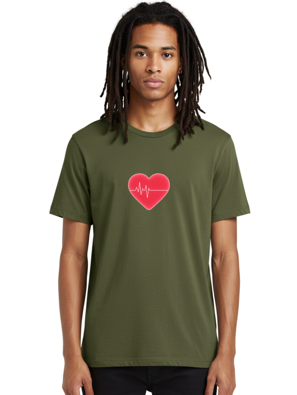 Heart-With-Ecg Men'S Graphic Tee, 100% Cotton, Comfortable Casual Summer Wear, Machine Washable, Vintage Camera, Old Camera, Antique Camera, Black Camera, Classic Photography, Photography Equipment, Nostalgic Device, Film Camera, Camera Art Bam636