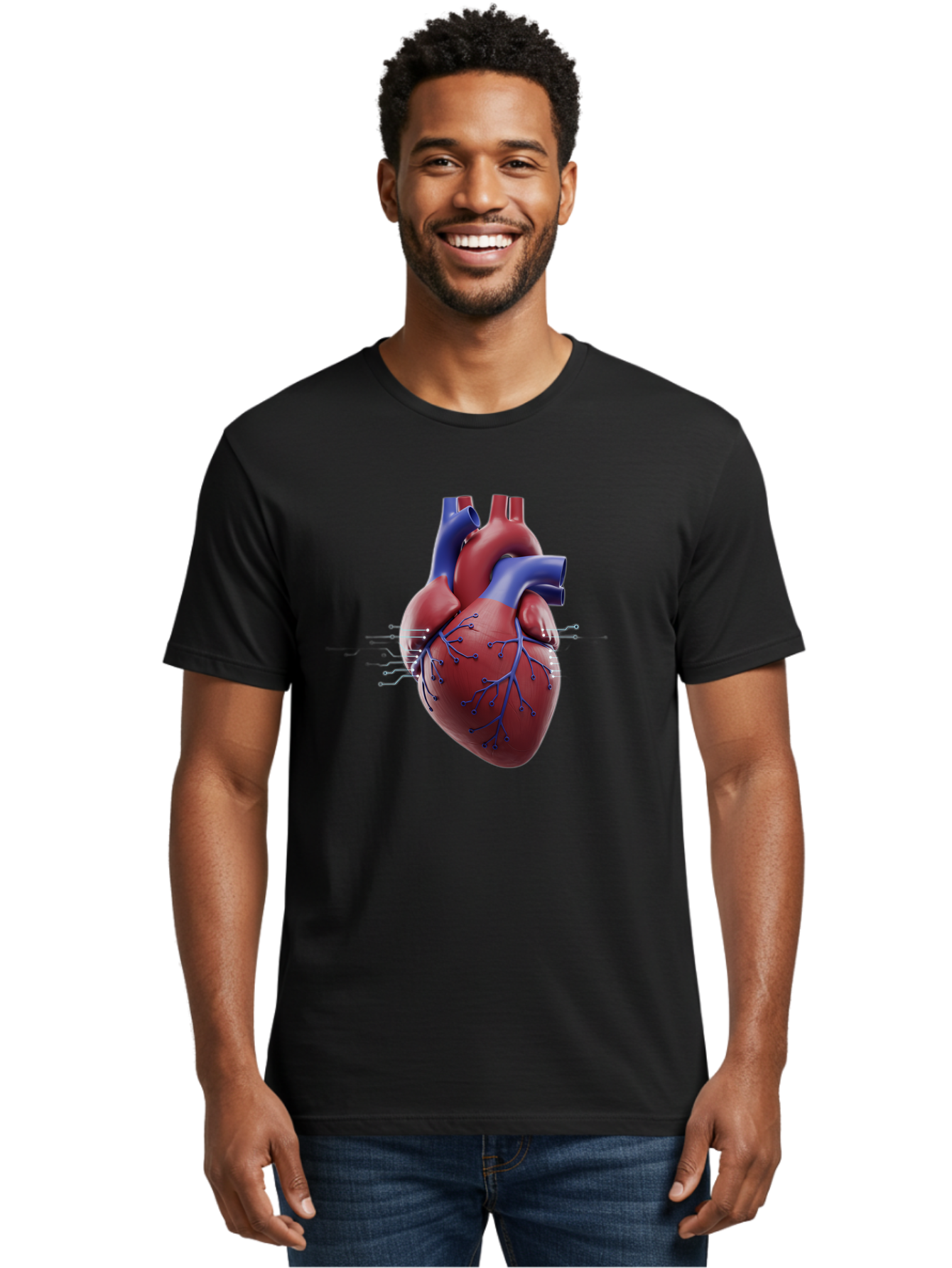 Heart Men'S Graphic Tee, 100% Cotton, Comfortable Casual Summer Wear, Machine Washable, Vintage Camera, Old Camera, Antique Camera, Black Camera, Classic Photography, Photography Equipment, Nostalgic Device, Film Camera, Camera Art Bam637