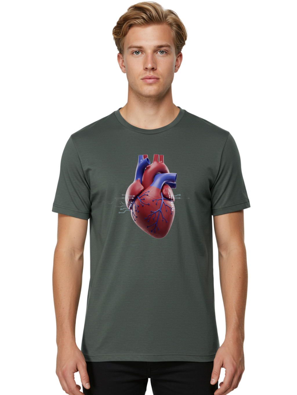 Heart Men'S Graphic Tee, 100% Cotton, Comfortable Casual Summer Wear, Machine Washable, Vintage Camera, Old Camera, Antique Camera, Black Camera, Classic Photography, Photography Equipment, Nostalgic Device, Film Camera, Camera Art Bam637