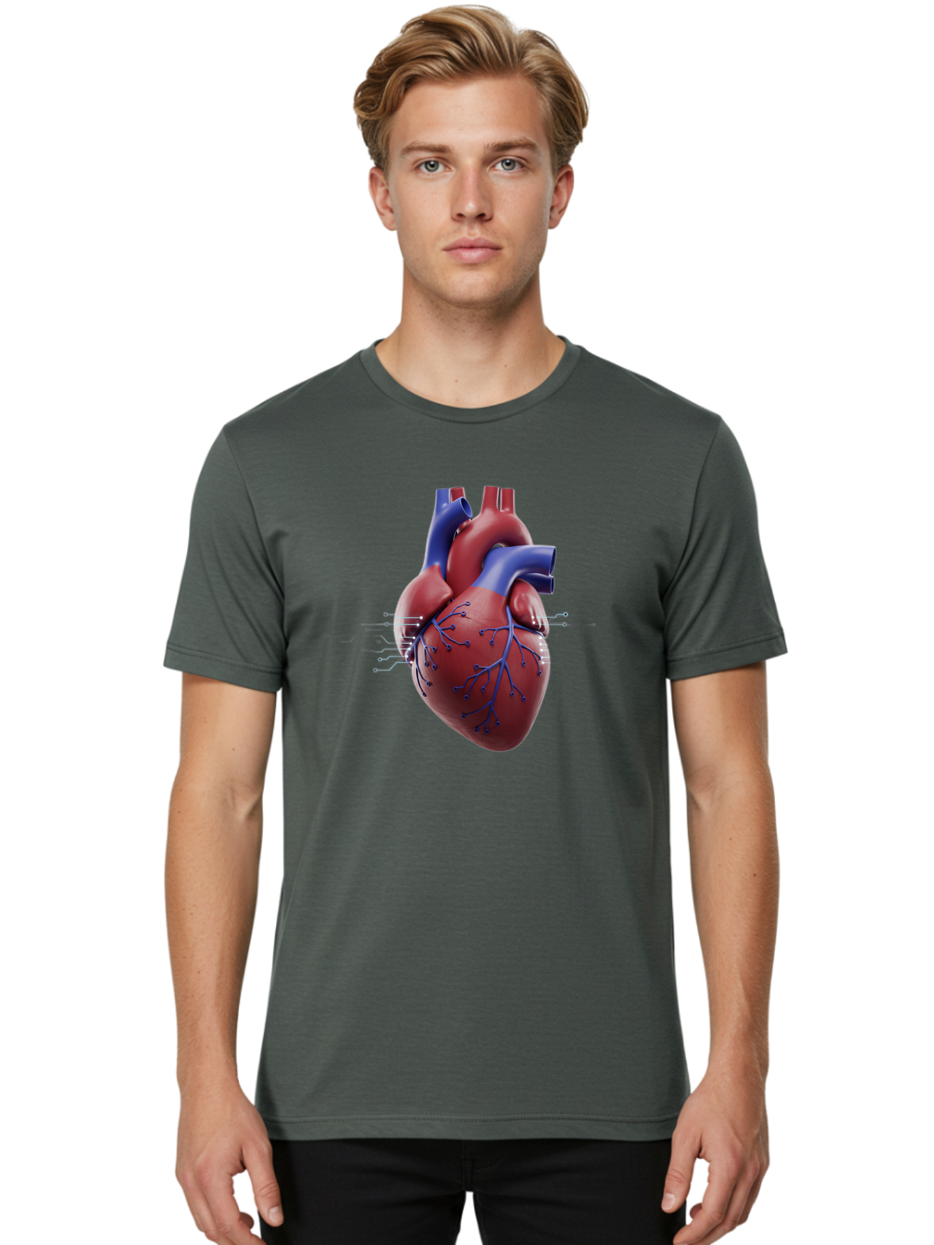 Heart Men'S Graphic Tee, 100% Cotton, Comfortable Casual Summer Wear, Machine Washable, Vintage Camera, Old Camera, Antique Camera, Black Camera, Classic Photography, Photography Equipment, Nostalgic Device, Film Camera, Camera Art Bam637
