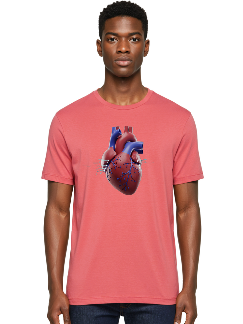 Heart Men'S Graphic Tee, 100% Cotton, Comfortable Casual Summer Wear, Machine Washable, Vintage Camera, Old Camera, Antique Camera, Black Camera, Classic Photography, Photography Equipment, Nostalgic Device, Film Camera, Camera Art Bam637