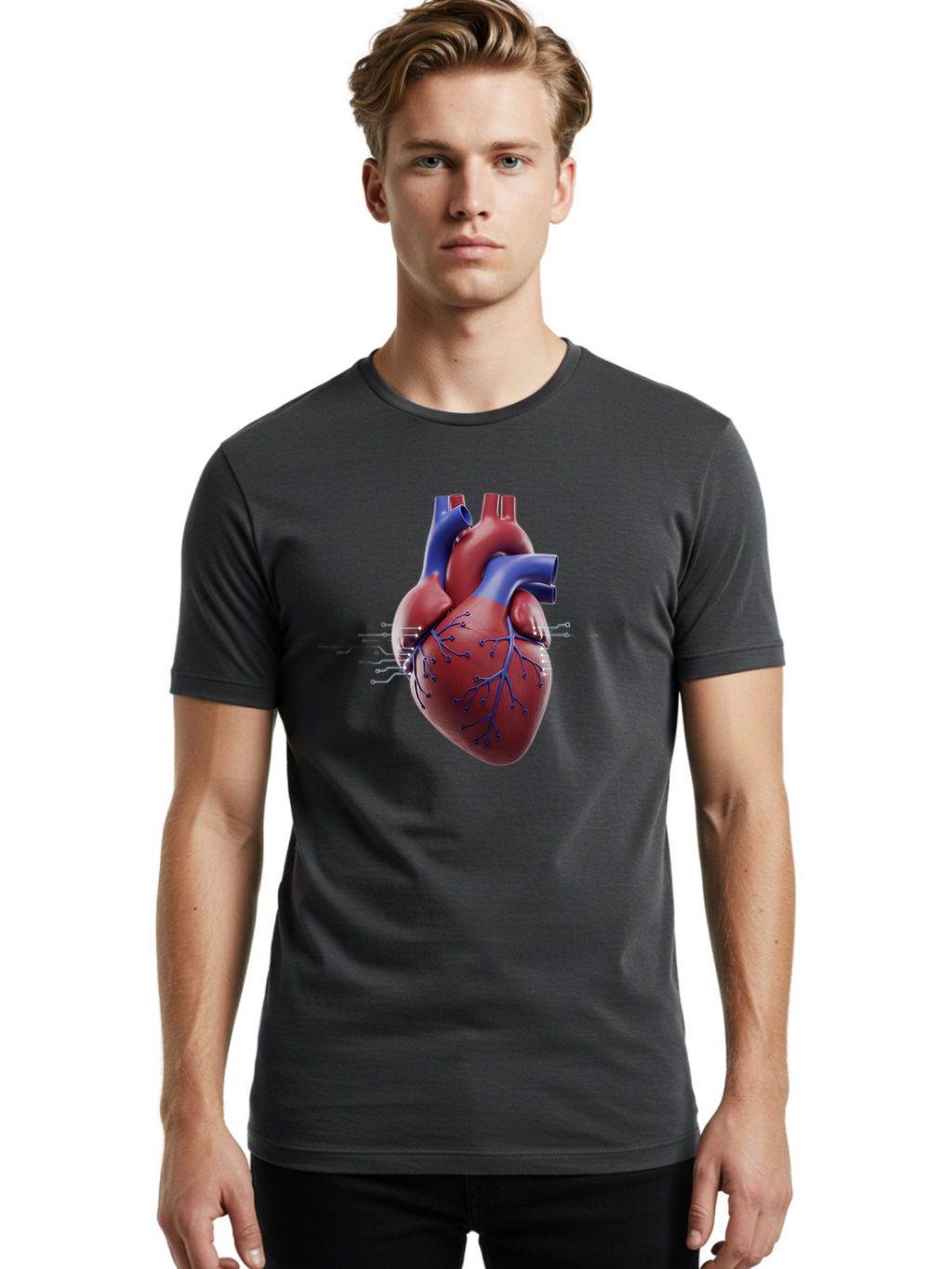 Heart Men'S Graphic Tee, 100% Cotton, Comfortable Casual Summer Wear, Machine Washable, Vintage Camera, Old Camera, Antique Camera, Black Camera, Classic Photography, Photography Equipment, Nostalgic Device, Film Camera, Camera Art Bam637