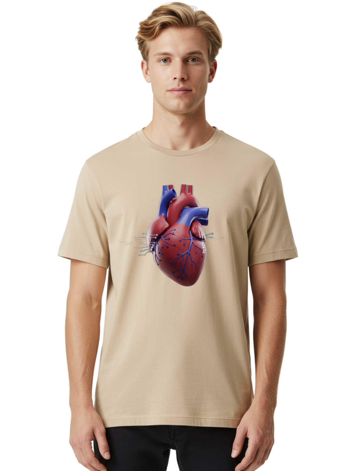 Heart Men'S Graphic Tee, 100% Cotton, Comfortable Casual Summer Wear, Machine Washable, Vintage Camera, Old Camera, Antique Camera, Black Camera, Classic Photography, Photography Equipment, Nostalgic Device, Film Camera, Camera Art Bam637