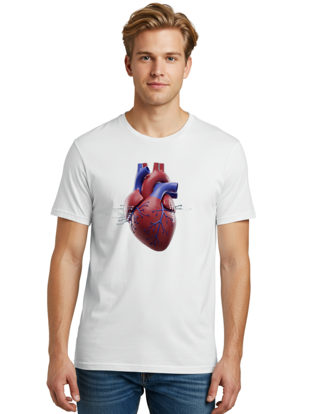 Heart Men'S Graphic Tee, 100% Cotton, Comfortable Casual Summer Wear, Machine Washable, Vintage Camera, Old Camera, Antique Camera, Black Camera, Classic Photography, Photography Equipment, Nostalgic Device, Film Camera, Camera Art Bam637
