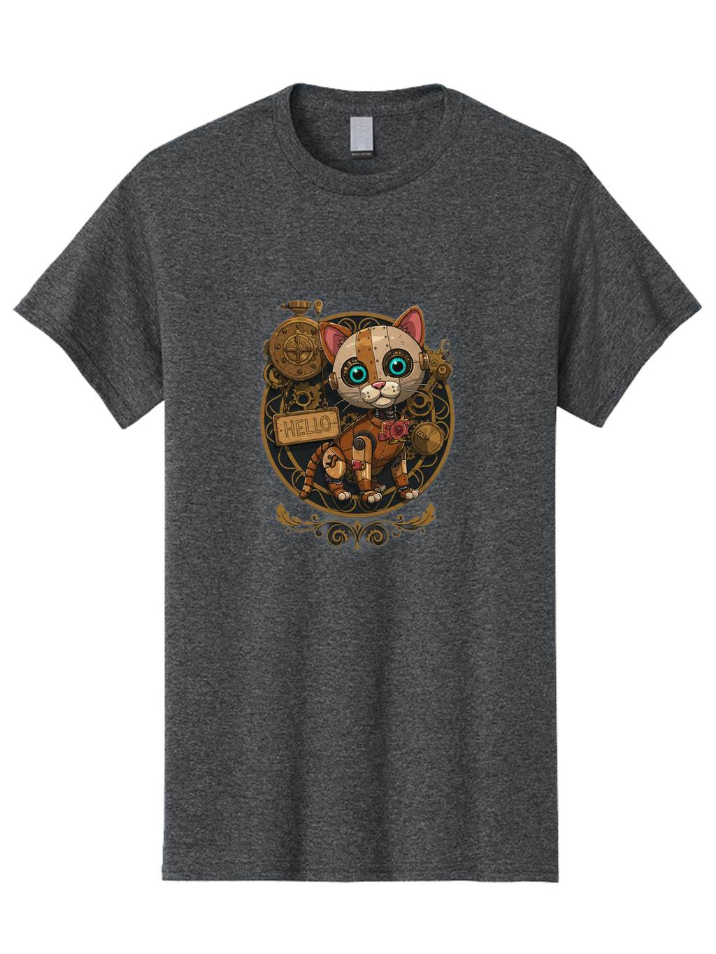 Hello-Cat Men'S Graphic Tee, 100% Cotton, Comfortable Casual Summer Wear, Machine Washable, Vintage Camera, Old Camera, Antique Camera, Black Camera, Classic Photography, Photography Equipment, Nostalgic Device, Film Camera, Camera Art Bam639