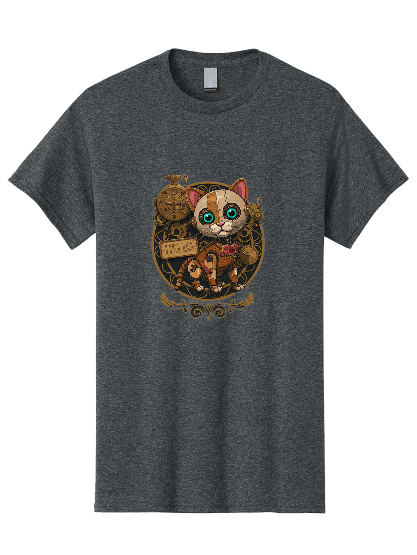 Hello-Cat Men'S Graphic Tee, 100% Cotton, Comfortable Casual Summer Wear, Machine Washable, Vintage Camera, Old Camera, Antique Camera, Black Camera, Classic Photography, Photography Equipment, Nostalgic Device, Film Camera, Camera Art Bam639