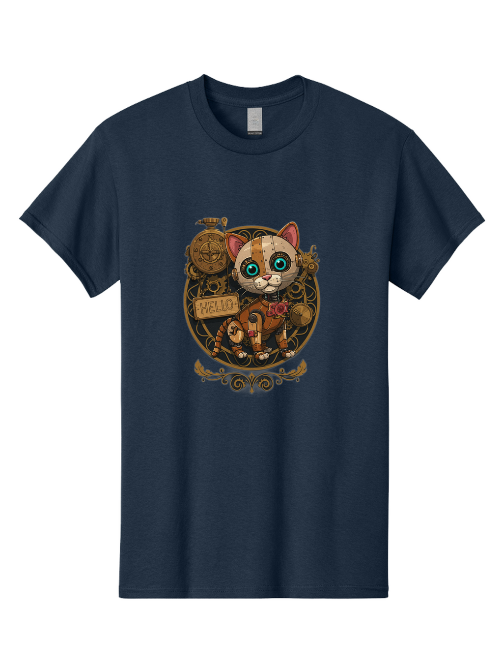 Hello-Cat Men'S Graphic Tee, 100% Cotton, Comfortable Casual Summer Wear, Machine Washable, Vintage Camera, Old Camera, Antique Camera, Black Camera, Classic Photography, Photography Equipment, Nostalgic Device, Film Camera, Camera Art Bam639