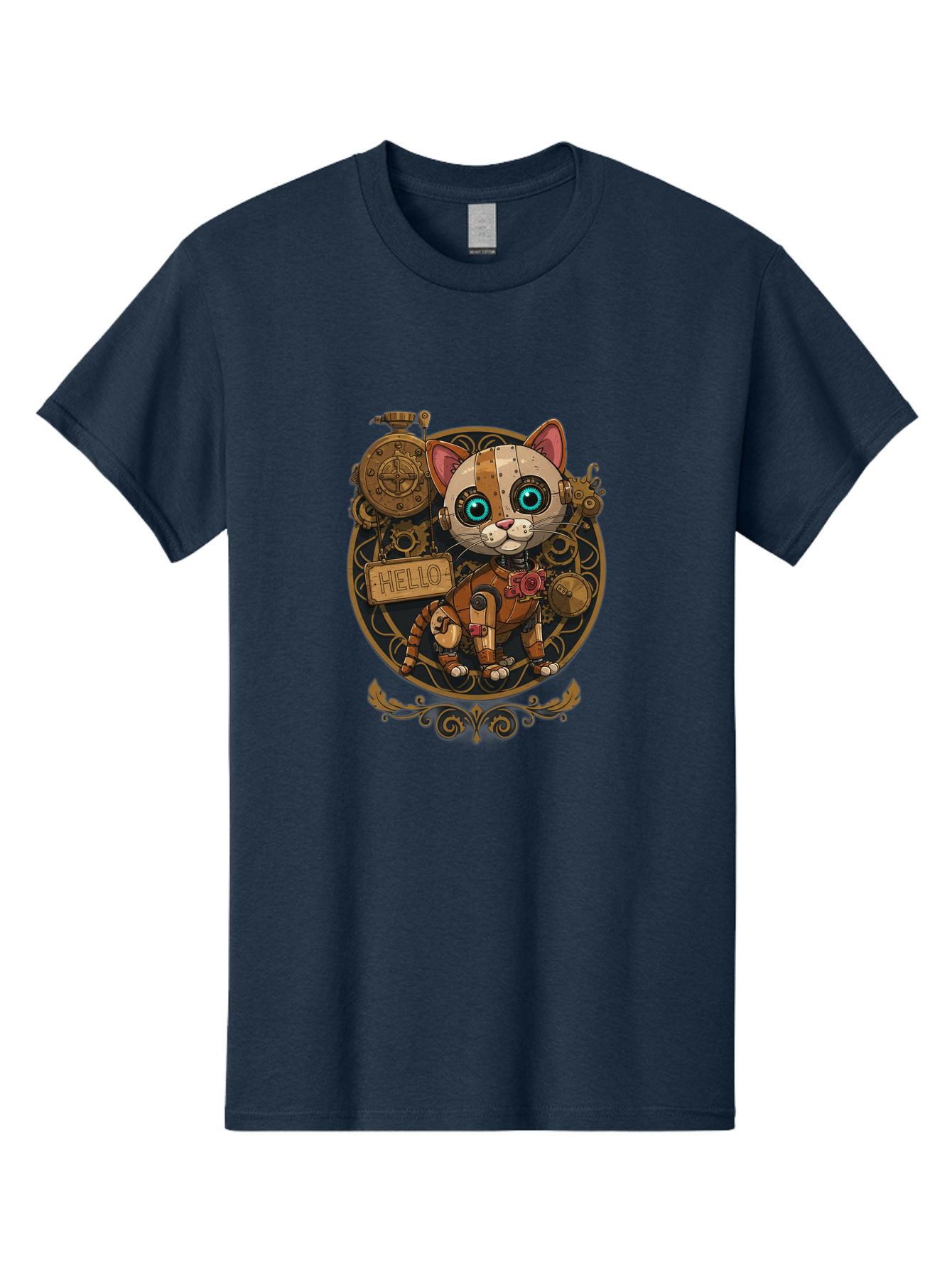 Hello-Cat Men'S Graphic Tee, 100% Cotton, Comfortable Casual Summer Wear, Machine Washable, Vintage Camera, Old Camera, Antique Camera, Black Camera, Classic Photography, Photography Equipment, Nostalgic Device, Film Camera, Camera Art Bam639