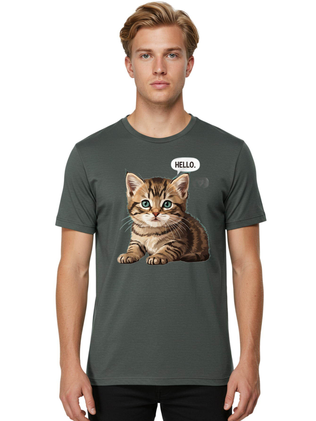 Hello-Kitten Men'S Graphic Tee, 100% Cotton, Comfortable Casual Summer Wear, Machine Washable, Vintage Camera, Old Camera, Antique Camera, Black Camera, Classic Photography, Photography Equipment, Nostalgic Device, Film Camera, Camera Art Bam640