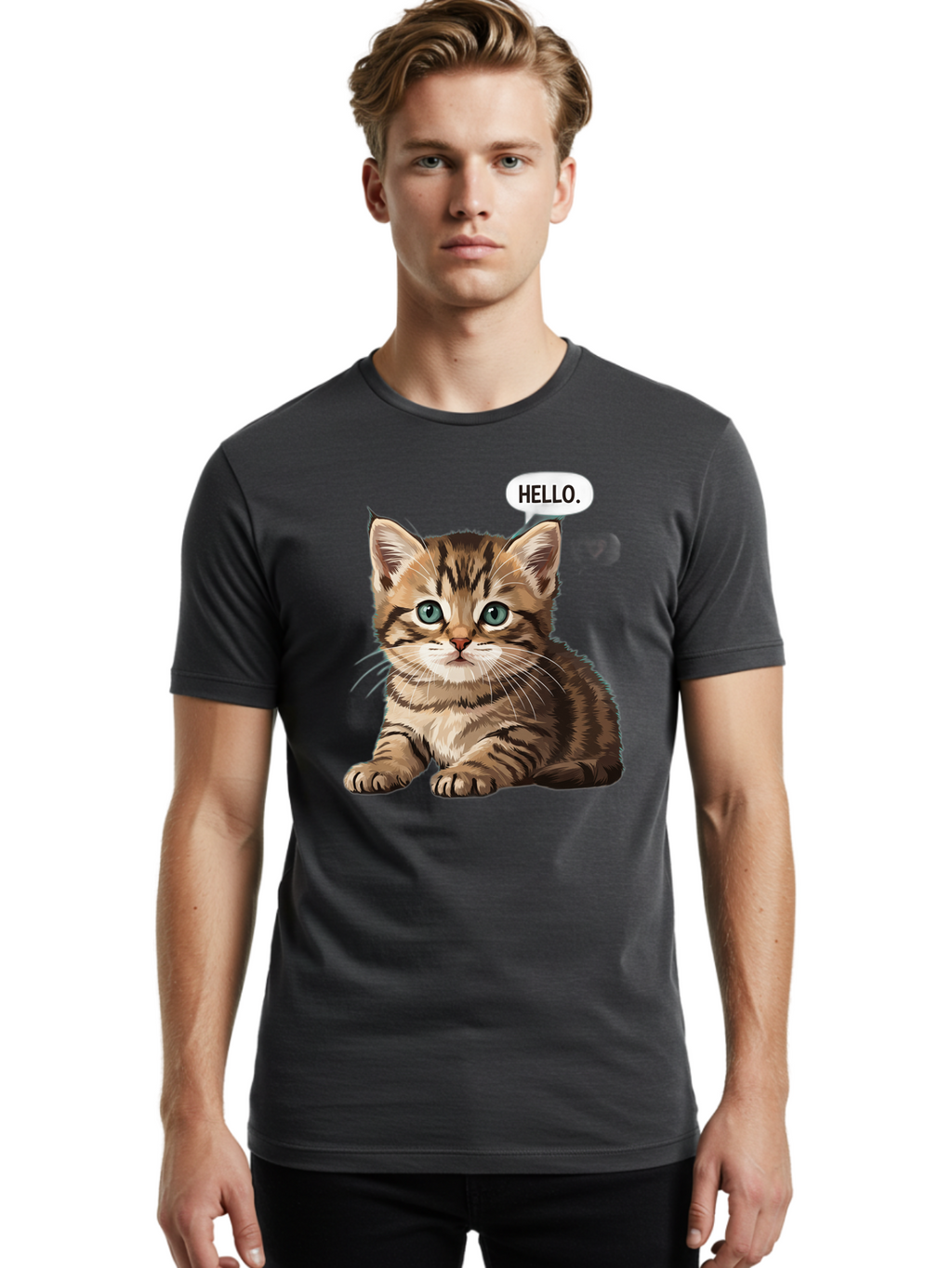 Hello-Kitten Men'S Graphic Tee, 100% Cotton, Comfortable Casual Summer Wear, Machine Washable, Vintage Camera, Old Camera, Antique Camera, Black Camera, Classic Photography, Photography Equipment, Nostalgic Device, Film Camera, Camera Art Bam640