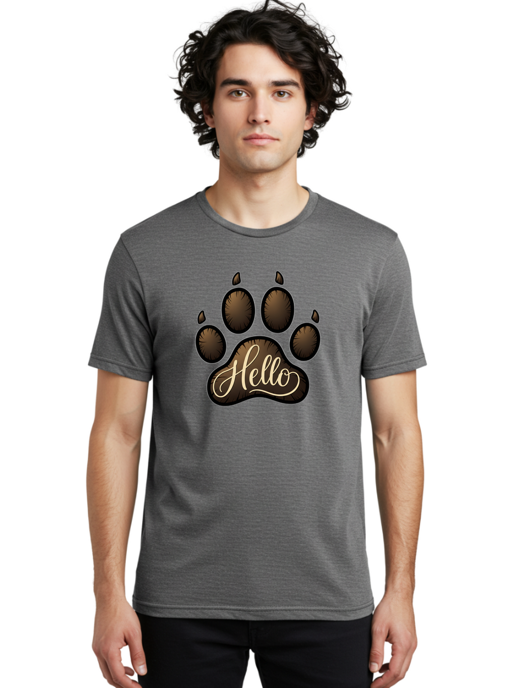 Hello-Paw-Print Men'S Graphic Tee, 100% Cotton, Comfortable Casual Summer Wear, Machine Washable, Vintage Camera, Old Camera, Antique Camera, Black Camera, Classic Photography, Photography Equipment, Nostalgic Device, Film Camera, Camera Art Bam641