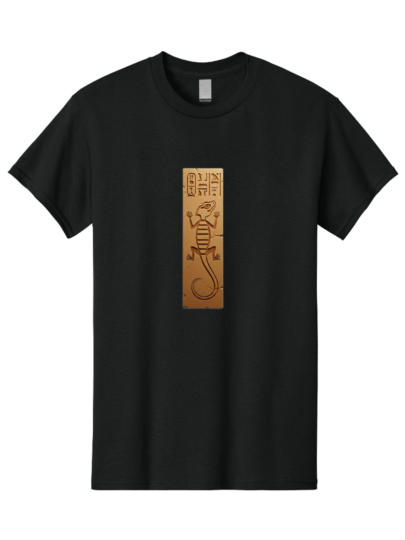 Hieroglyphic-Lizard-Plaque Men'S Graphic Tee, 100% Cotton, Comfortable Casual Summer Wear, Machine Washable, Vintage Camera, Old Camera, Antique Camera, Black Camera, Classic Photography, Photography Equipment, Nostalgic Device, Film Camera, Bam644