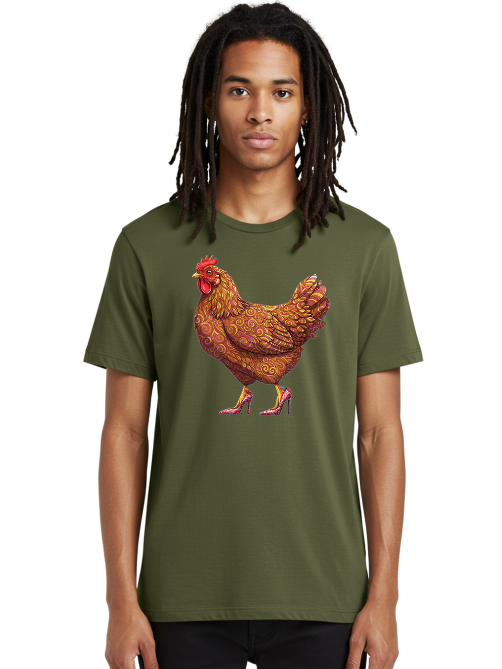 High-Heel-Chicken-1 Men'S Graphic Tee, 100% Cotton, Comfortable Casual Summer Wear, Machine Washable, Vintage Camera, Old Camera, Antique Camera, Black Camera, Classic Photography, Photography Equipment, Nostalgic Device, Film Camera, Bam645