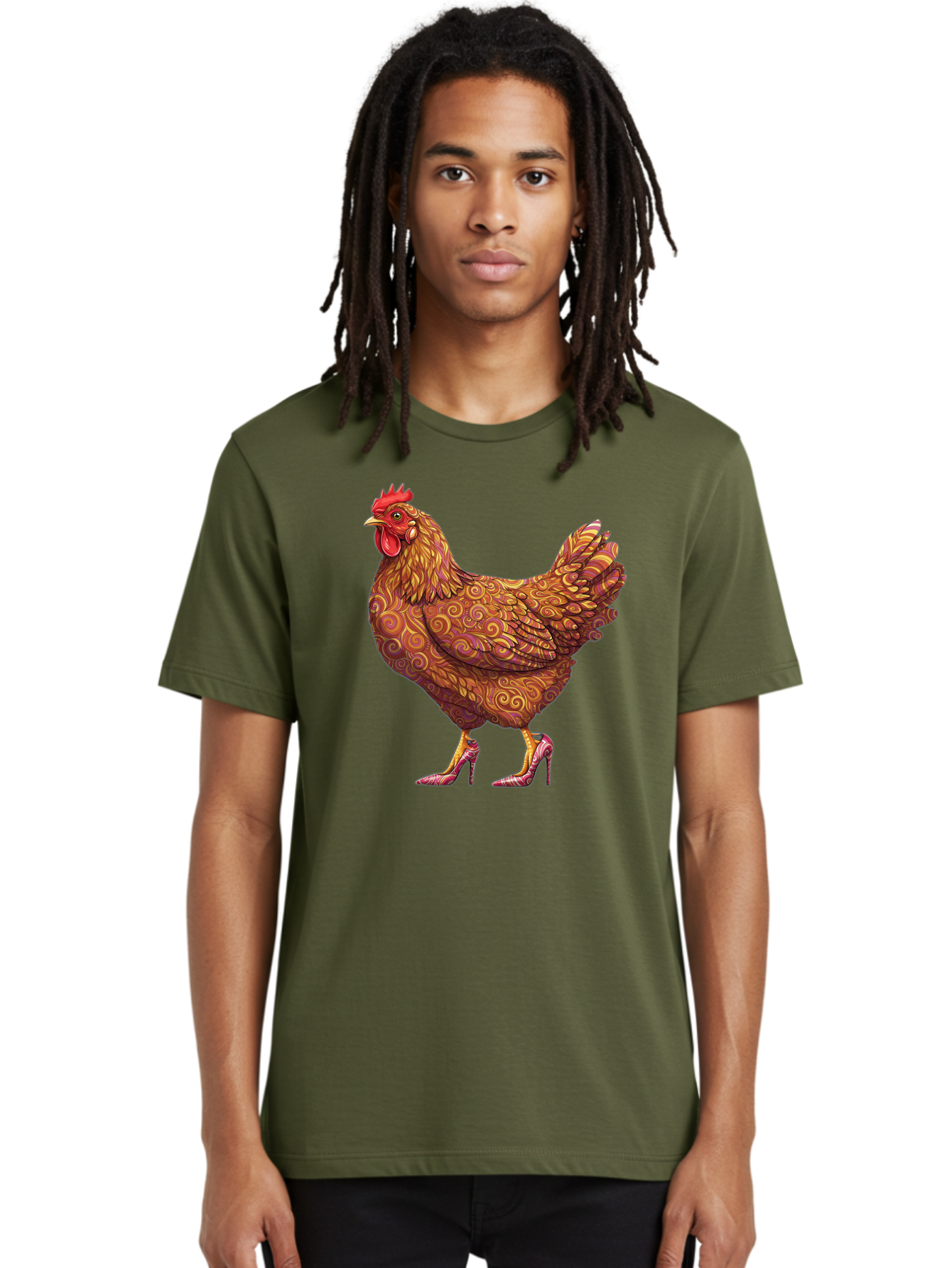 High-Heel-Chicken-1 Men'S Graphic Tee, 100% Cotton, Comfortable Casual Summer Wear, Machine Washable, Vintage Camera, Old Camera, Antique Camera, Black Camera, Classic Photography, Photography Equipment, Nostalgic Device, Film Camera, Bam645