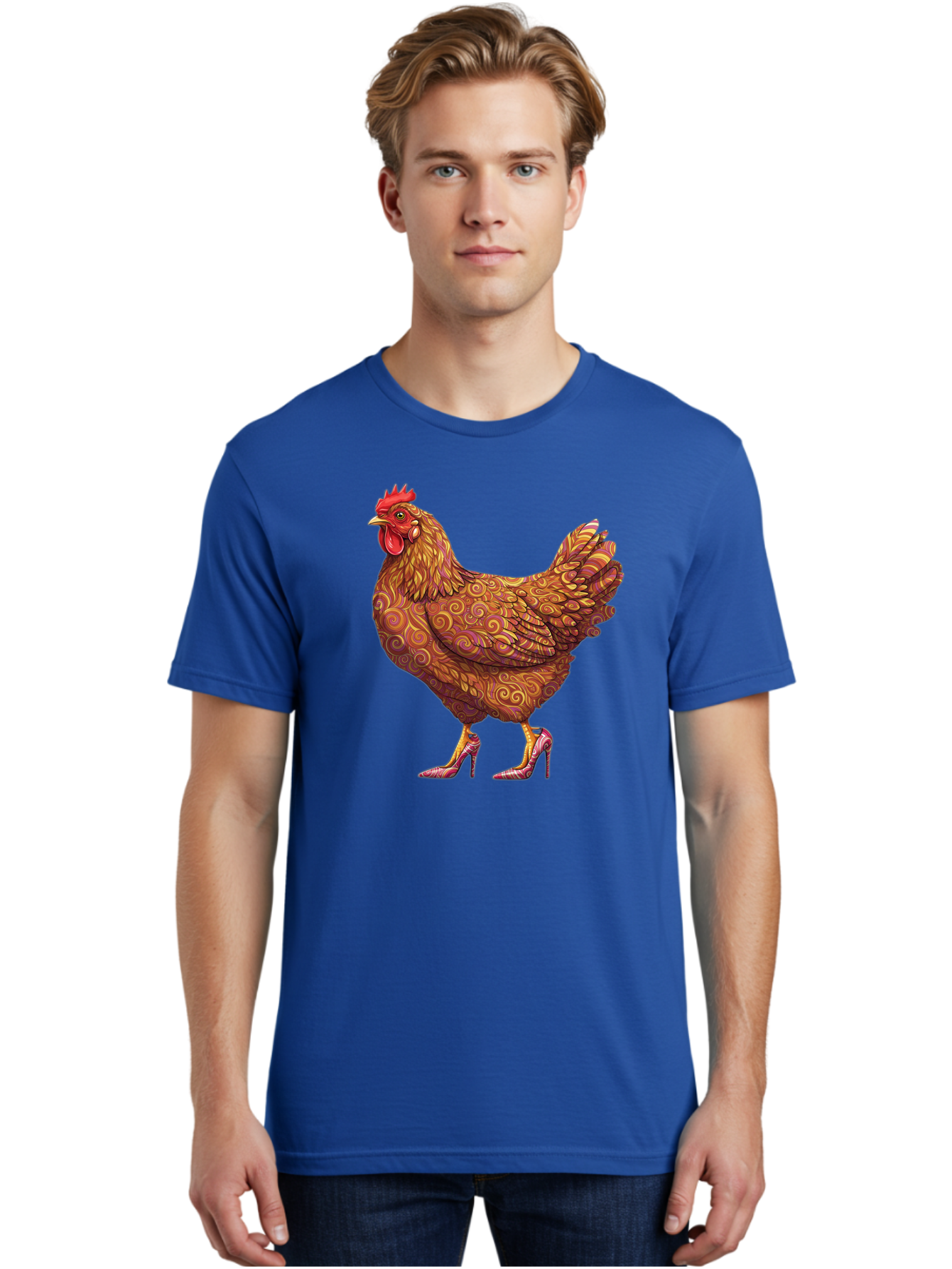 High-Heel-Chicken-1 Men'S Graphic Tee, 100% Cotton, Comfortable Casual Summer Wear, Machine Washable, Vintage Camera, Old Camera, Antique Camera, Black Camera, Classic Photography, Photography Equipment, Nostalgic Device, Film Camera, Bam645