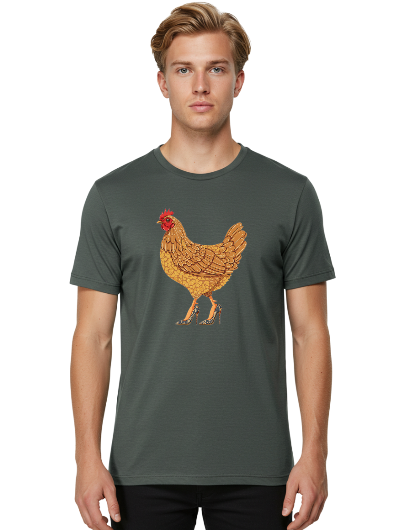 High-Heel-Chicken Men'S Graphic Tee, 100% Cotton, Comfortable Casual Summer Wear, Machine Washable, Vintage Camera, Old Camera, Antique Camera, Black Camera, Classic Photography, Photography Equipment, Nostalgic Device, Film Camera, Camera Art Bam646