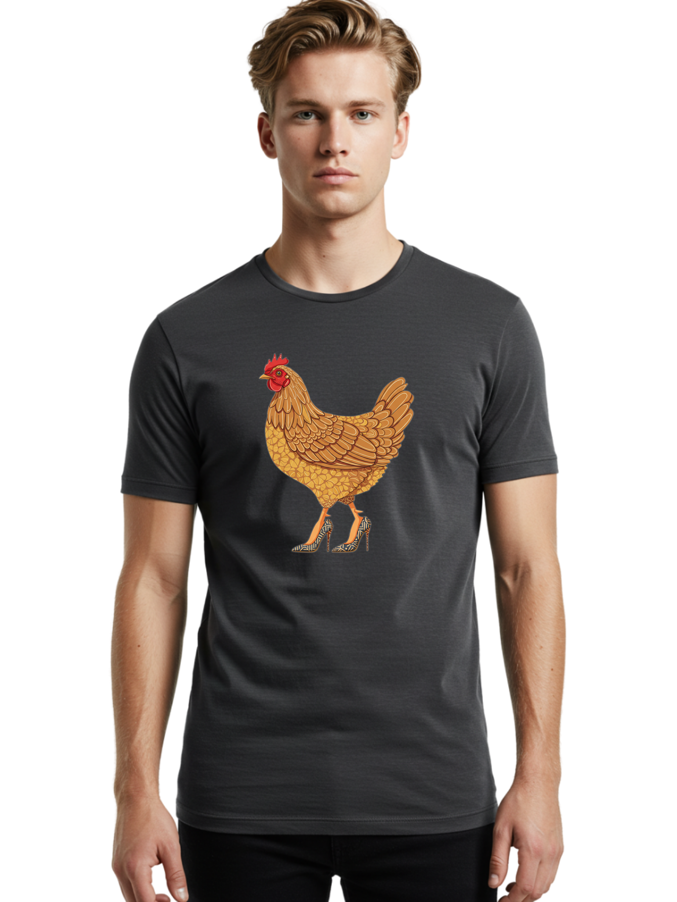 High-Heel-Chicken Men'S Graphic Tee, 100% Cotton, Comfortable Casual Summer Wear, Machine Washable, Vintage Camera, Old Camera, Antique Camera, Black Camera, Classic Photography, Photography Equipment, Nostalgic Device, Film Camera, Camera Art Bam646
