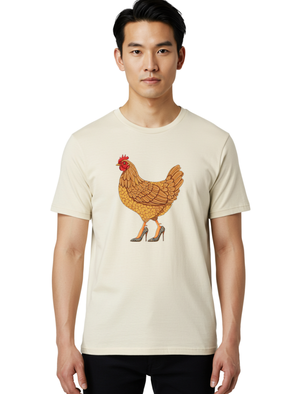 High-Heel-Chicken Men'S Graphic Tee, 100% Cotton, Comfortable Casual Summer Wear, Machine Washable, Vintage Camera, Old Camera, Antique Camera, Black Camera, Classic Photography, Photography Equipment, Nostalgic Device, Film Camera, Camera Art Bam646