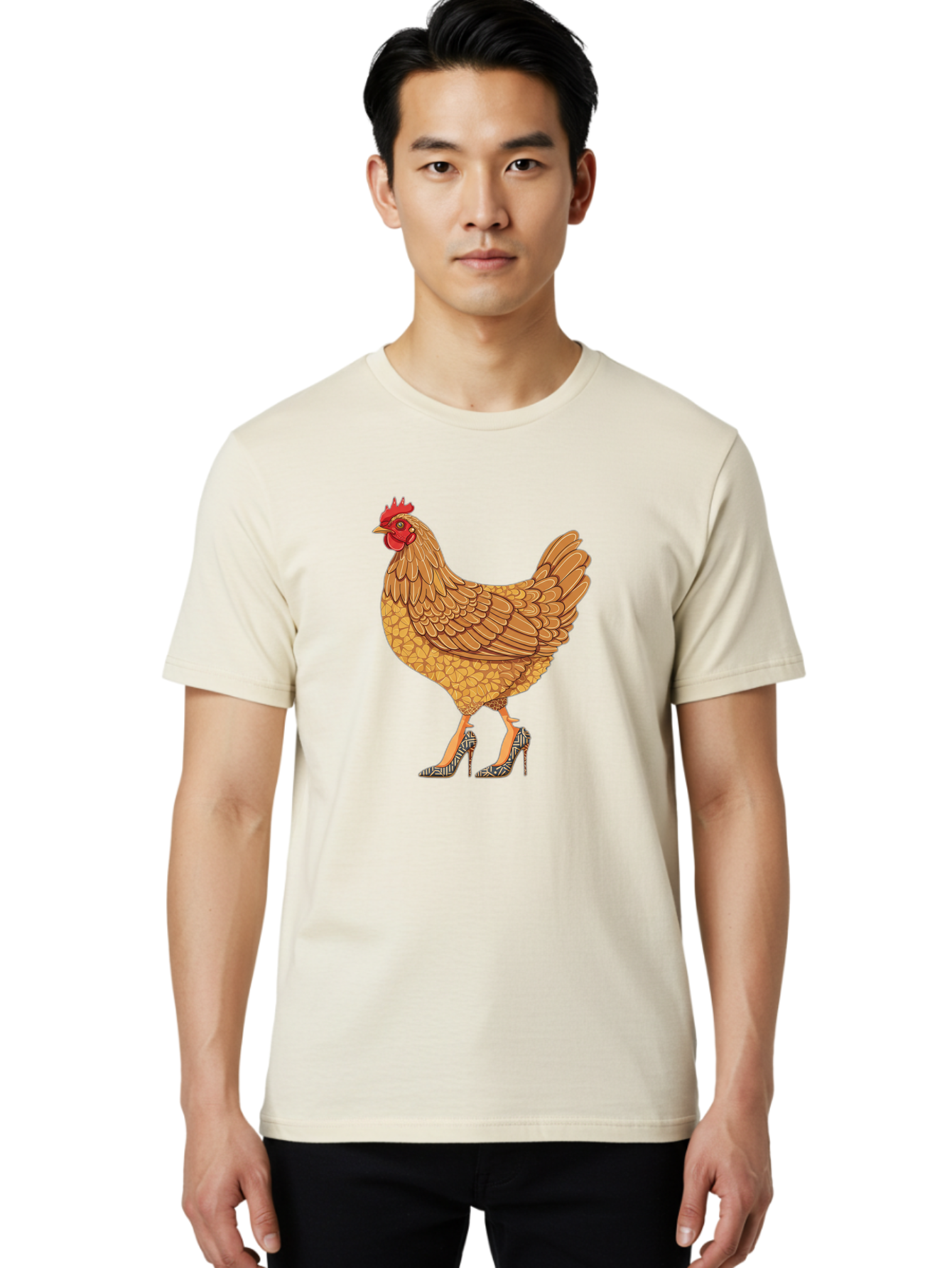 High-Heel-Chicken Men'S Graphic Tee, 100% Cotton, Comfortable Casual Summer Wear, Machine Washable, Vintage Camera, Old Camera, Antique Camera, Black Camera, Classic Photography, Photography Equipment, Nostalgic Device, Film Camera, Camera Art Bam646