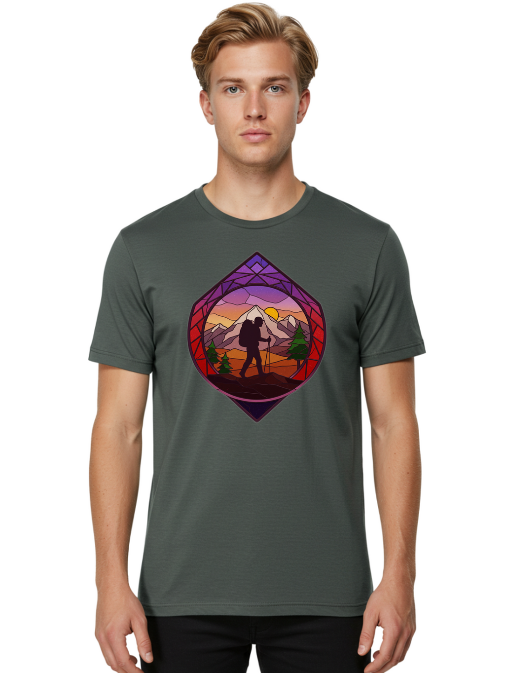 Hiker Men'S Graphic Tee, 100% Cotton, Comfortable Casual Summer Wear, Machine Washable, Vintage Camera, Old Camera, Antique Camera, Black Camera, Classic Photography, Photography Equipment, Nostalgic Device, Film Camera, Camera Art Bam648