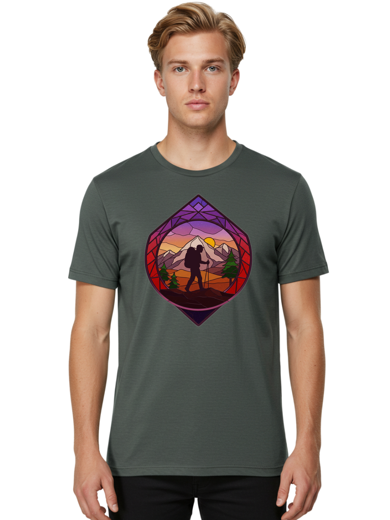 Hiker Men'S Graphic Tee, 100% Cotton, Comfortable Casual Summer Wear, Machine Washable, Vintage Camera, Old Camera, Antique Camera, Black Camera, Classic Photography, Photography Equipment, Nostalgic Device, Film Camera, Camera Art Bam648