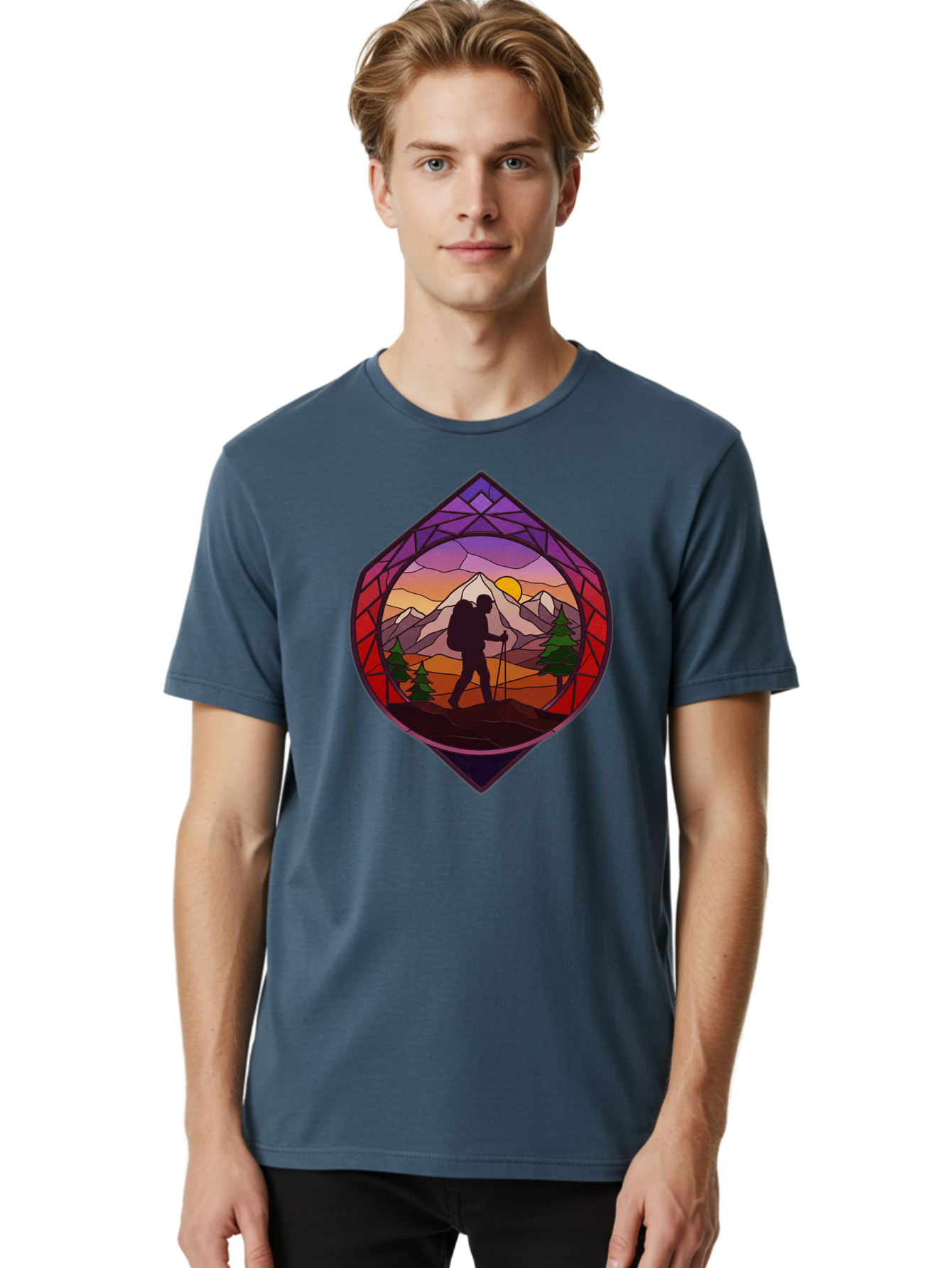 Hiker Men'S Graphic Tee, 100% Cotton, Comfortable Casual Summer Wear, Machine Washable, Vintage Camera, Old Camera, Antique Camera, Black Camera, Classic Photography, Photography Equipment, Nostalgic Device, Film Camera, Camera Art Bam648