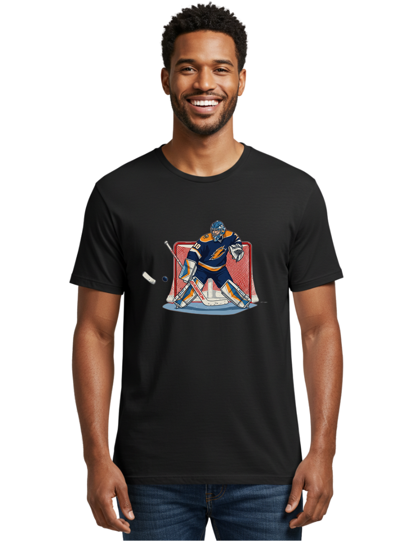 Hockey-Goalie Men'S Graphic Tee, 100% Cotton, Comfortable Casual Summer Wear, Machine Washable, Vintage Camera, Old Camera, Antique Camera, Black Camera, Classic Photography, Photography Equipment, Nostalgic Device, Film Camera, Camera Art Bam650