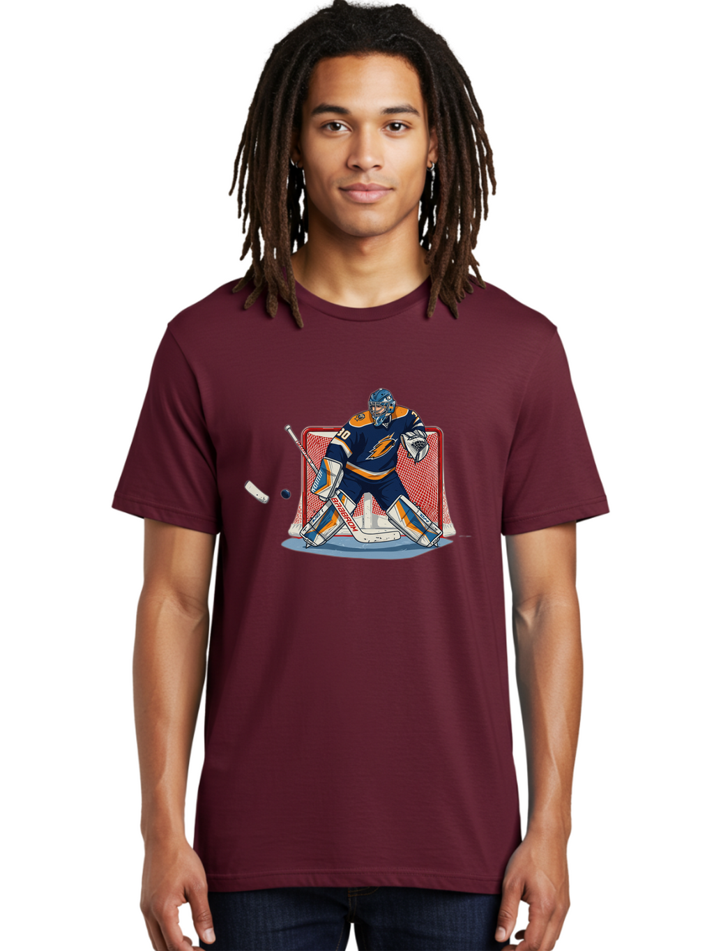 Hockey-Goalie Men'S Graphic Tee, 100% Cotton, Comfortable Casual Summer Wear, Machine Washable, Vintage Camera, Old Camera, Antique Camera, Black Camera, Classic Photography, Photography Equipment, Nostalgic Device, Film Camera, Camera Art Bam650