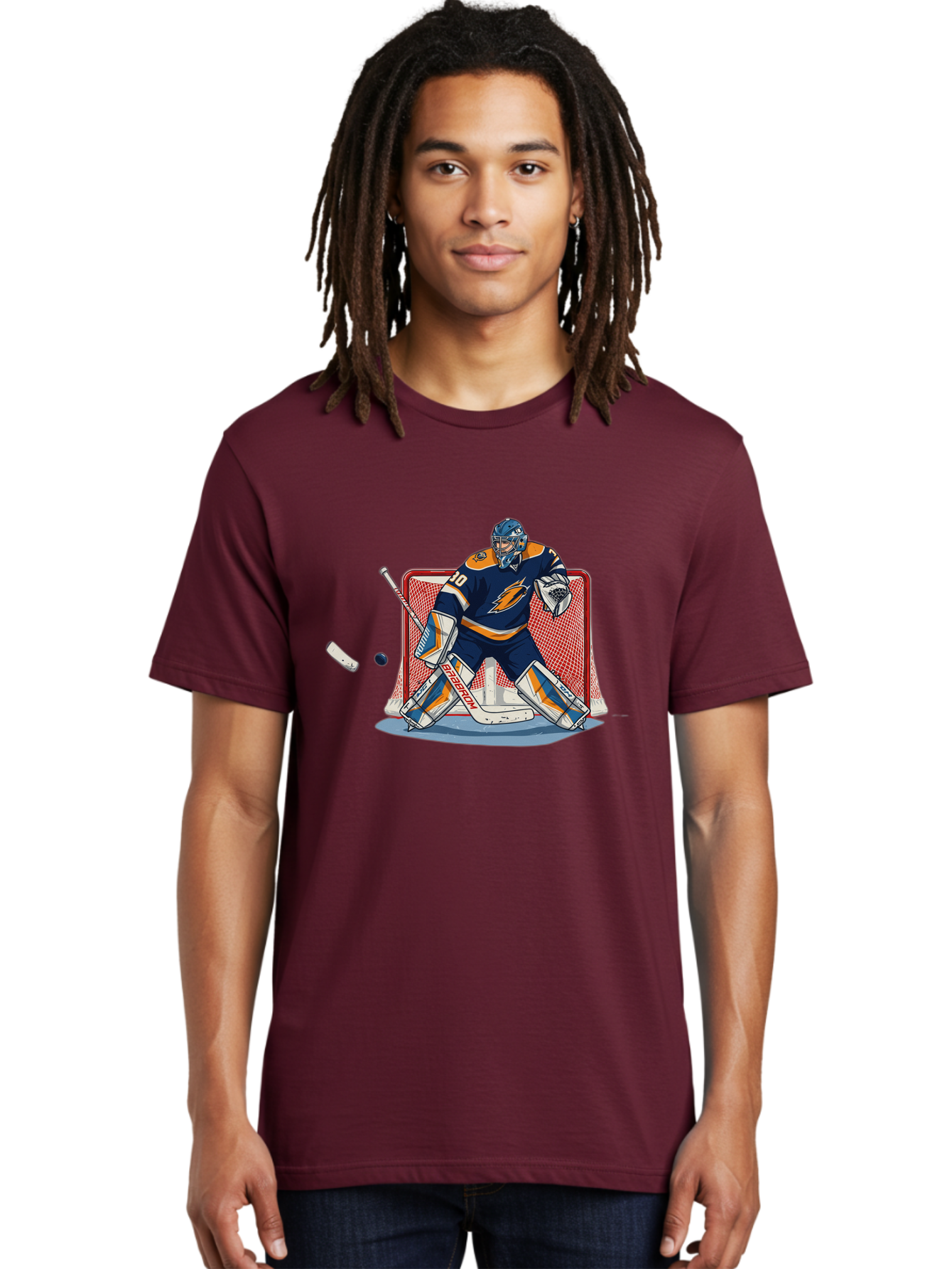 Hockey-Goalie Men'S Graphic Tee, 100% Cotton, Comfortable Casual Summer Wear, Machine Washable, Vintage Camera, Old Camera, Antique Camera, Black Camera, Classic Photography, Photography Equipment, Nostalgic Device, Film Camera, Camera Art Bam650