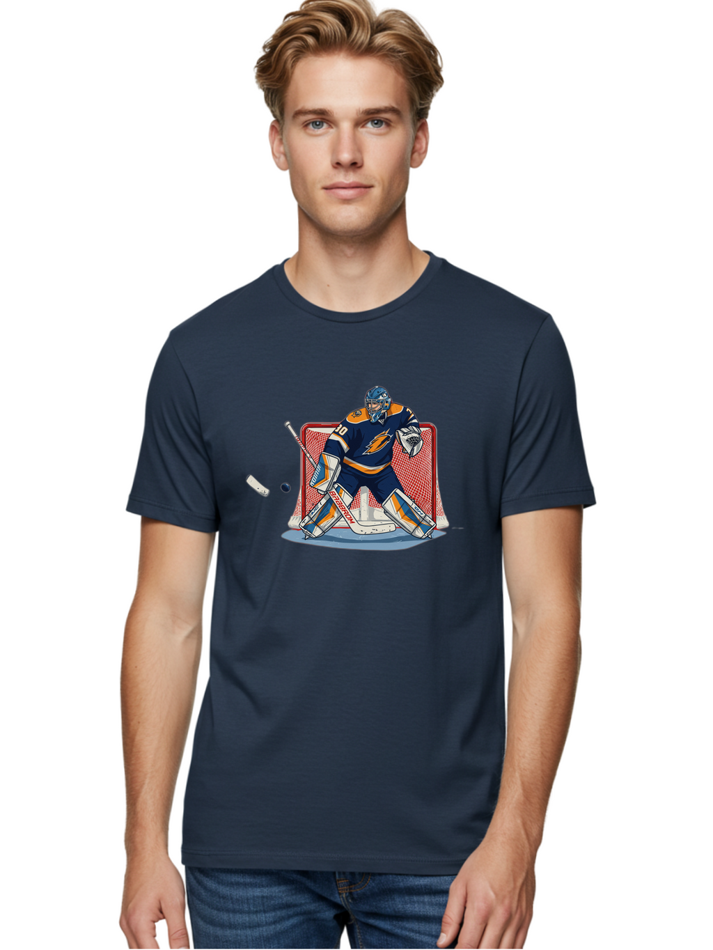 Hockey-Goalie Men'S Graphic Tee, 100% Cotton, Comfortable Casual Summer Wear, Machine Washable, Vintage Camera, Old Camera, Antique Camera, Black Camera, Classic Photography, Photography Equipment, Nostalgic Device, Film Camera, Camera Art Bam650