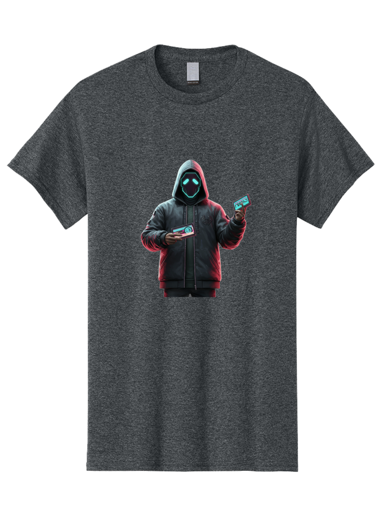 Hooded-Figure-With-Credit-Cards Men'S Graphic Tee, 100% Cotton, Comfortable Casual Summer Wear, Machine Washable, Vintage Camera, Old Camera, Antique Camera, Black Camera, Classic Photography, Photography Equipment, Nostalgic Device, Bam651
