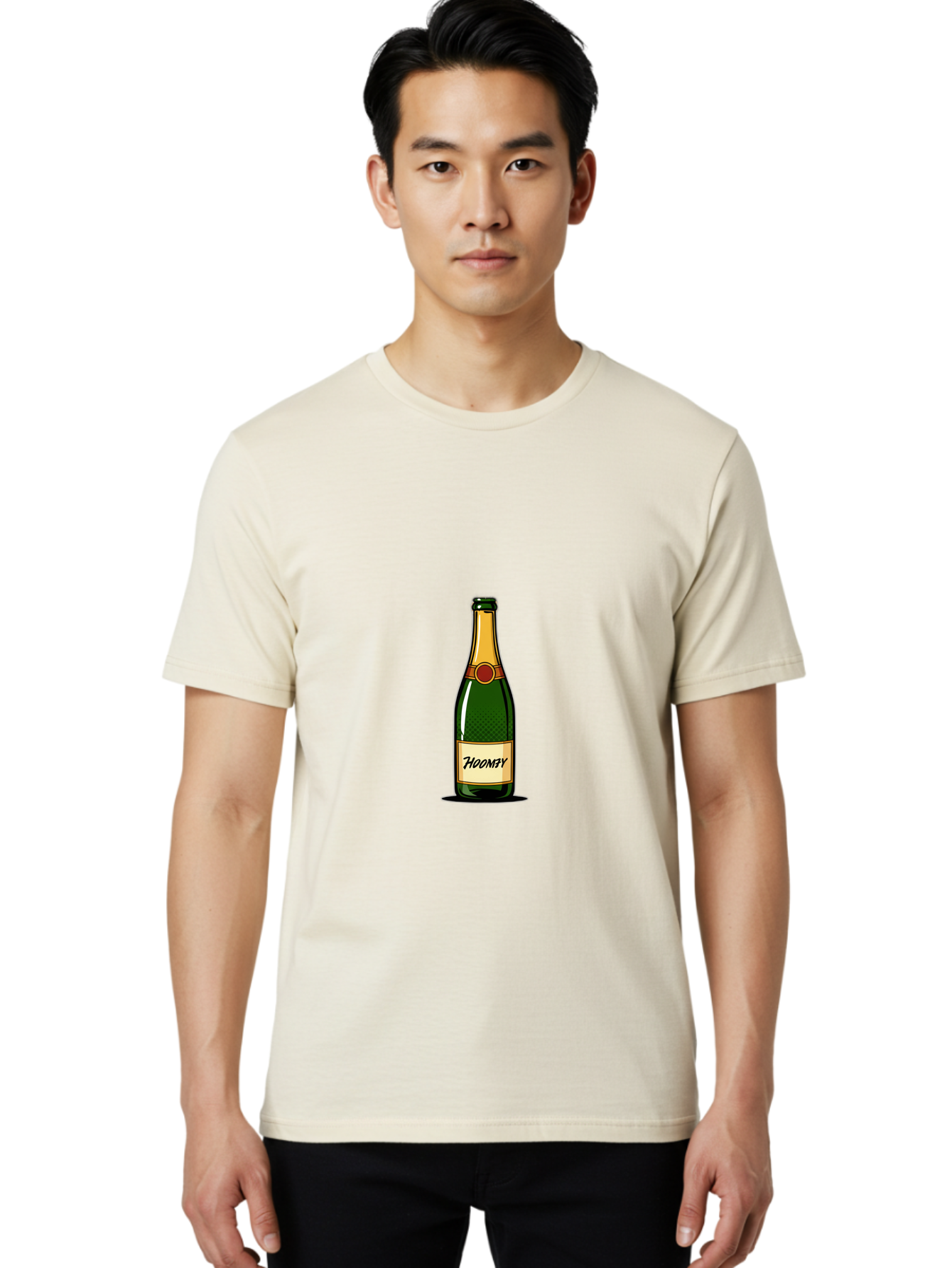 Hooray-Champagne-Bottle Men'S Graphic Tee, 100% Cotton, Comfortable Casual Summer Wear, Machine Washable, Vintage Camera, Old Camera, Antique Camera, Black Camera, Classic Photography, Photography Equipment, Nostalgic Device, Film Camera, Bam654