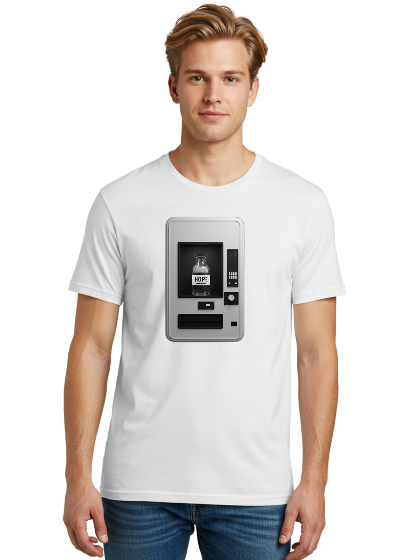 Hope-Vending-Machine Men'S Graphic Tee, 100% Cotton, Comfortable Casual Summer Wear, Machine Washable, Vintage Camera, Old Camera, Antique Camera, Black Camera, Classic Photography, Photography Equipment, Nostalgic Device, Film Camera, Bam655
