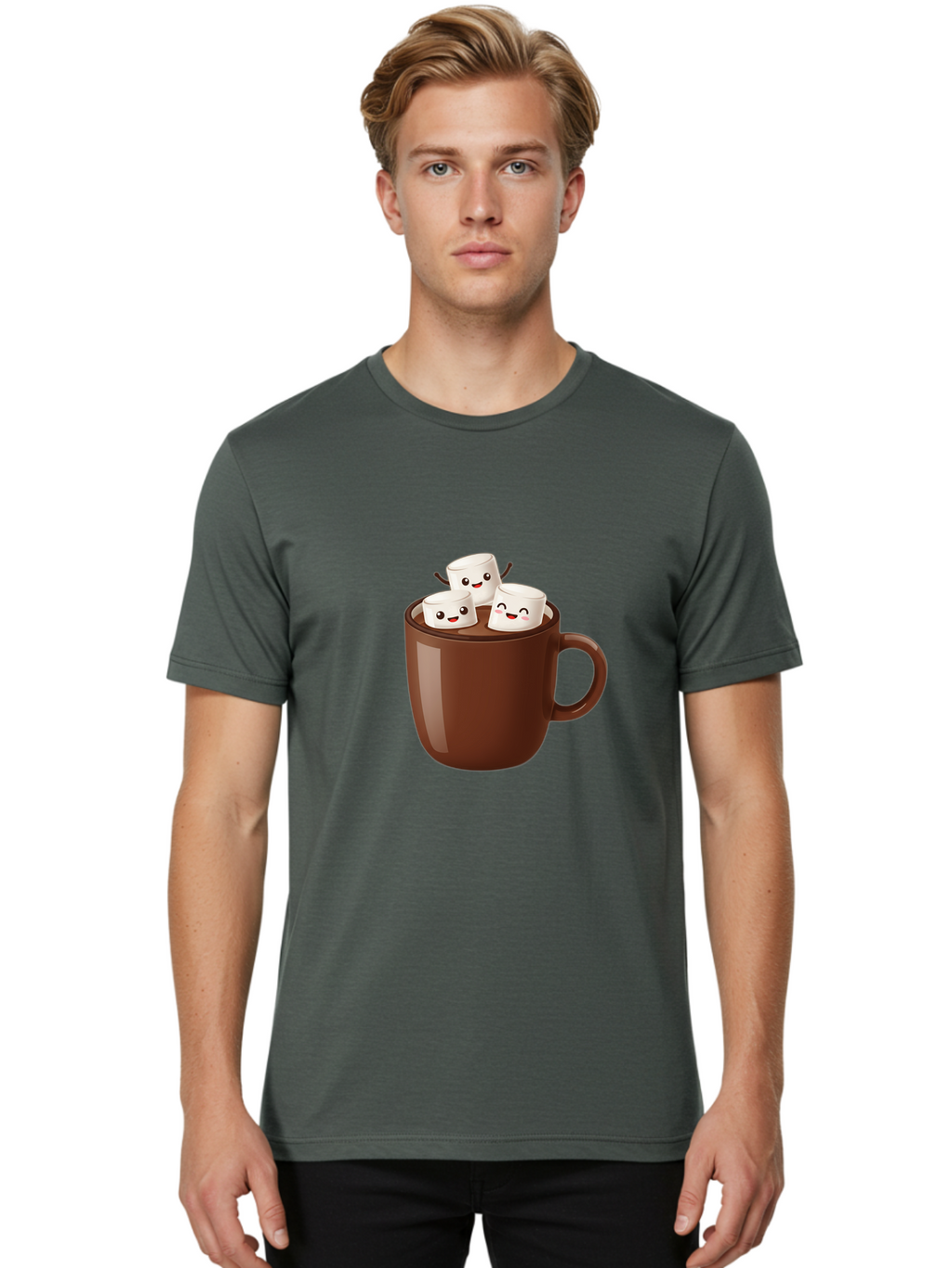 Hot-Chocolate-1 Men'S Graphic Tee, 100% Cotton, Comfortable Casual Summer Wear, Machine Washable, Vintage Camera, Old Camera, Antique Camera, Black Camera, Classic Photography, Photography Equipment, Nostalgic Device, Film Camera, Camera Art Bam658