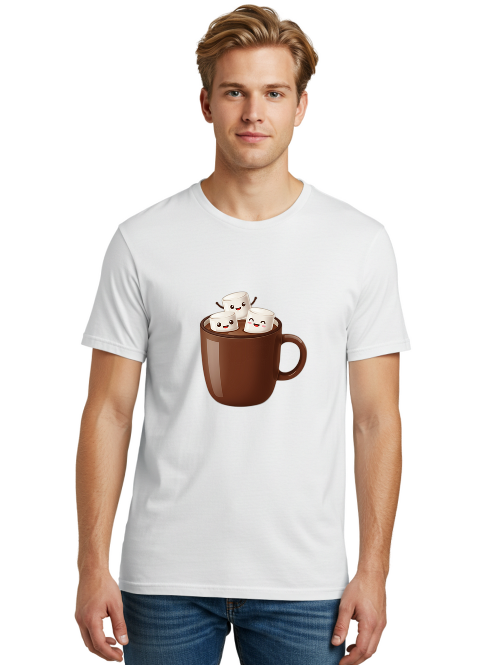Hot-Chocolate-1 Men'S Graphic Tee, 100% Cotton, Comfortable Casual Summer Wear, Machine Washable, Vintage Camera, Old Camera, Antique Camera, Black Camera, Classic Photography, Photography Equipment, Nostalgic Device, Film Camera, Camera Art Bam658