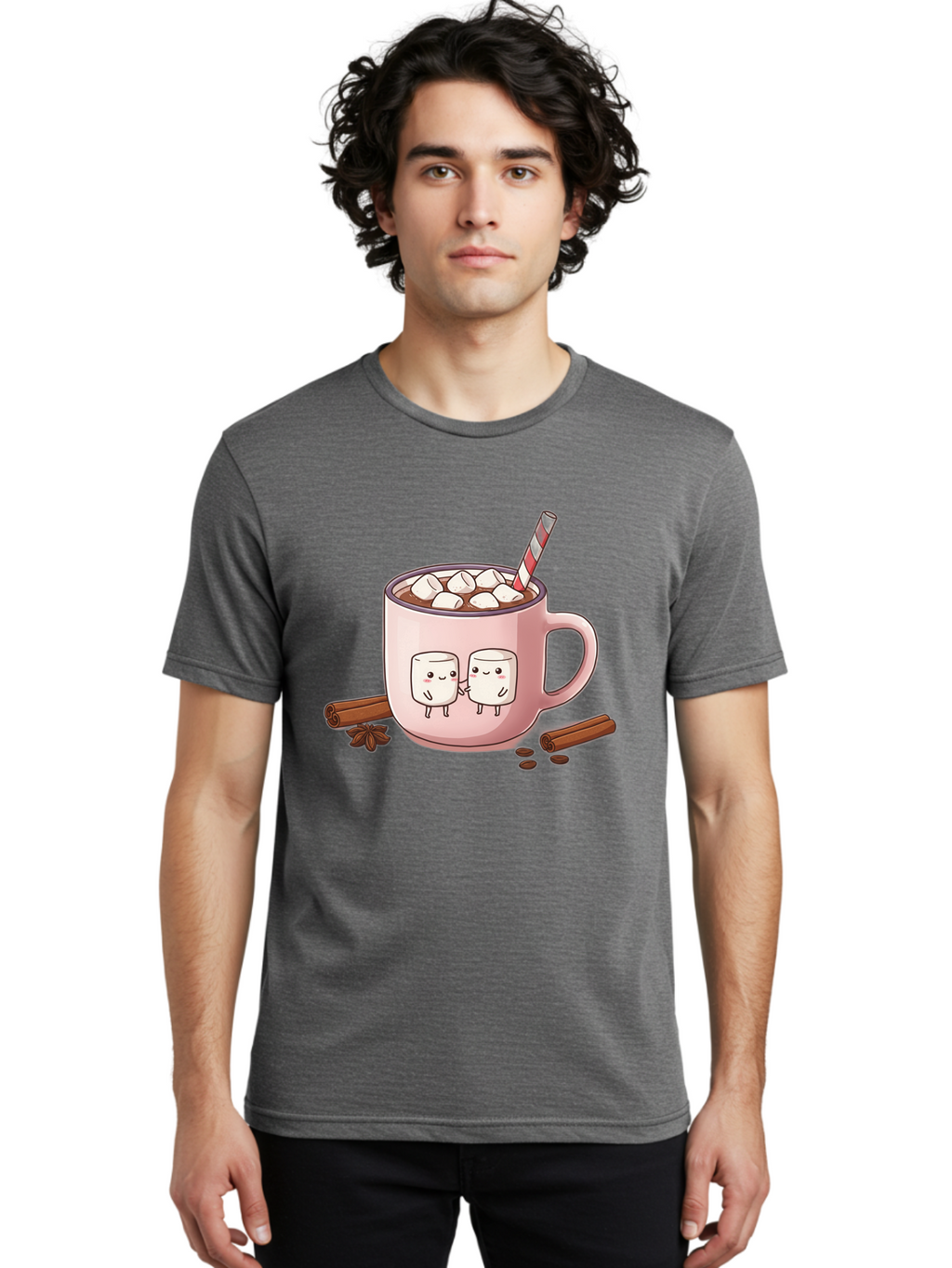 Hot-Chocolate-2 Men'S Graphic Tee, 100% Cotton, Comfortable Casual Summer Wear, Machine Washable, Vintage Camera, Old Camera, Antique Camera, Black Camera, Classic Photography, Photography Equipment, Nostalgic Device, Film Camera, Camera Art Bam659