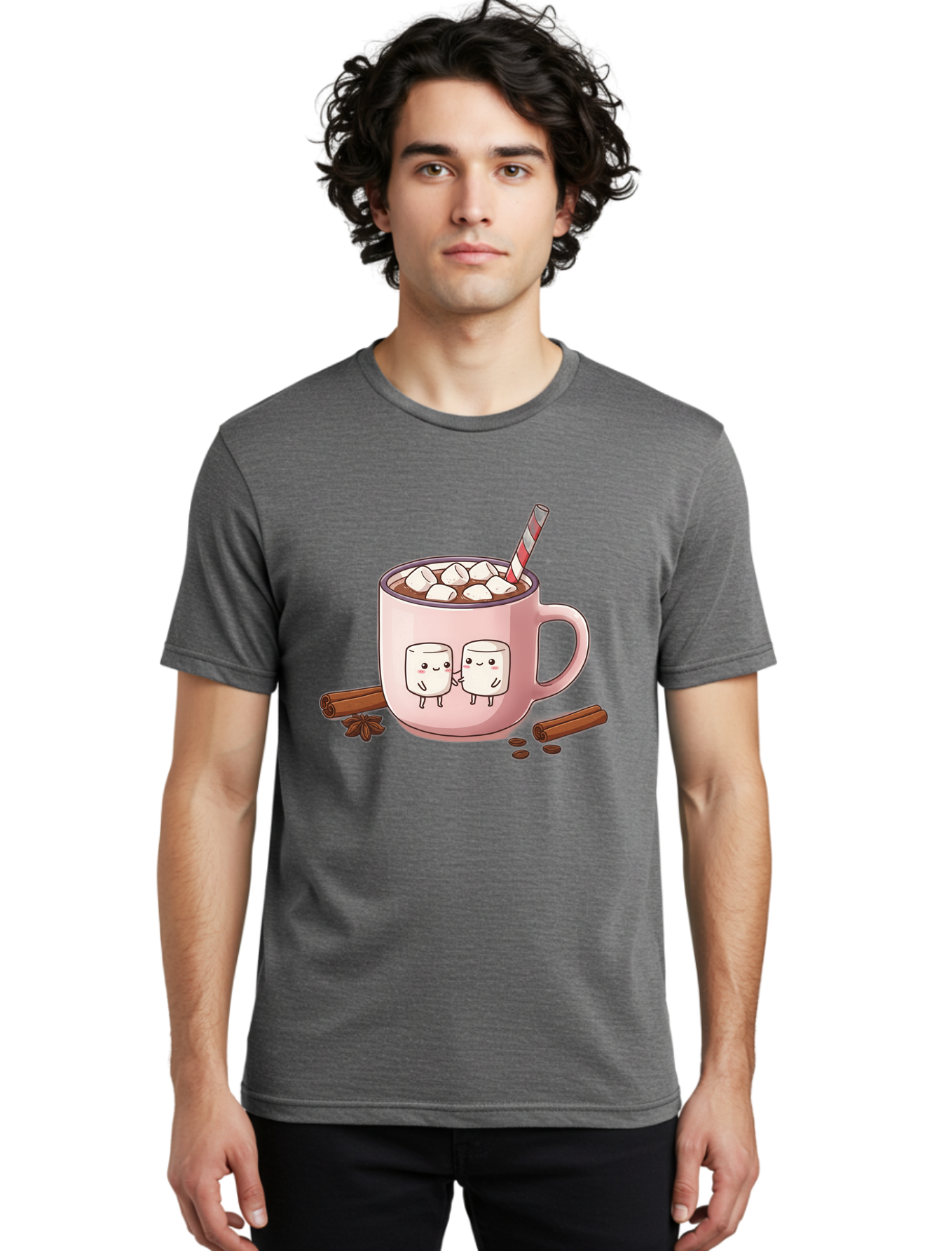 Hot-Chocolate-2 Men'S Graphic Tee, 100% Cotton, Comfortable Casual Summer Wear, Machine Washable, Vintage Camera, Old Camera, Antique Camera, Black Camera, Classic Photography, Photography Equipment, Nostalgic Device, Film Camera, Camera Art Bam659