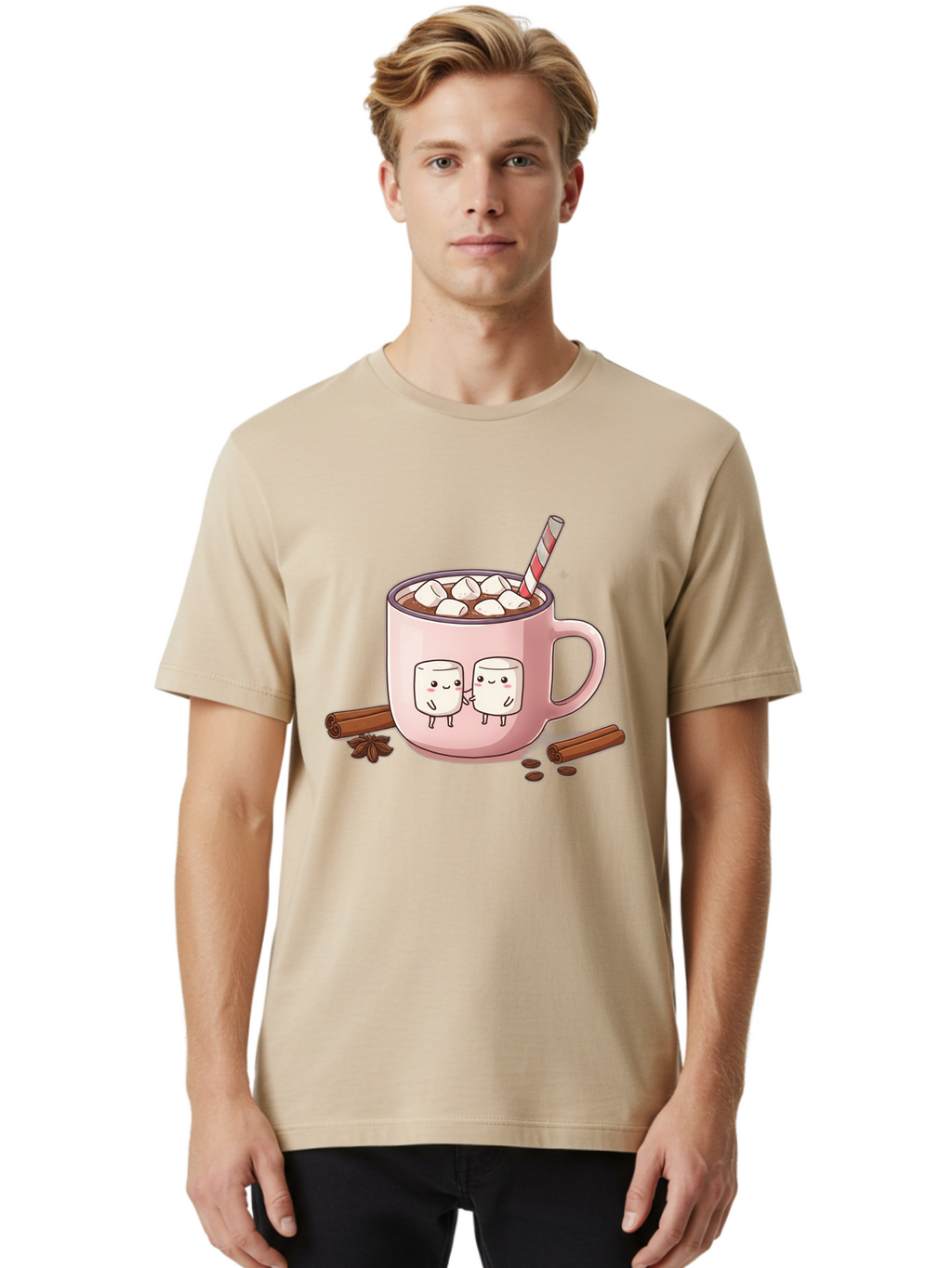 Hot-Chocolate-2 Men'S Graphic Tee, 100% Cotton, Comfortable Casual Summer Wear, Machine Washable, Vintage Camera, Old Camera, Antique Camera, Black Camera, Classic Photography, Photography Equipment, Nostalgic Device, Film Camera, Camera Art Bam659