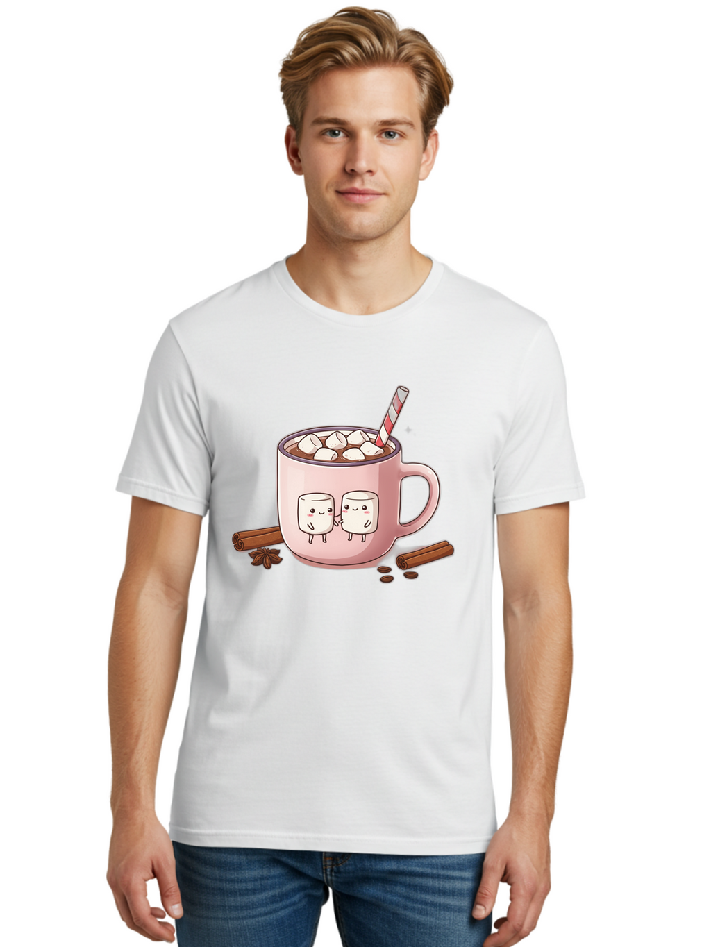 Hot-Chocolate-2 Men'S Graphic Tee, 100% Cotton, Comfortable Casual Summer Wear, Machine Washable, Vintage Camera, Old Camera, Antique Camera, Black Camera, Classic Photography, Photography Equipment, Nostalgic Device, Film Camera, Camera Art Bam659