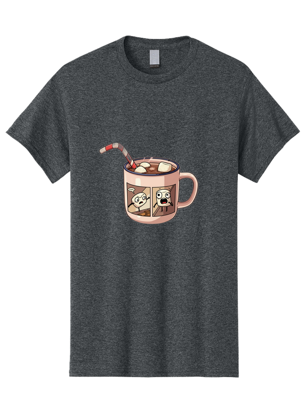 Hot-Chocolate-3 Men'S Graphic Tee, 100% Cotton, Comfortable Casual Summer Wear, Machine Washable, Vintage Camera, Old Camera, Antique Camera, Black Camera, Classic Photography, Photography Equipment, Nostalgic Device, Film Camera, Camera Art Bam660