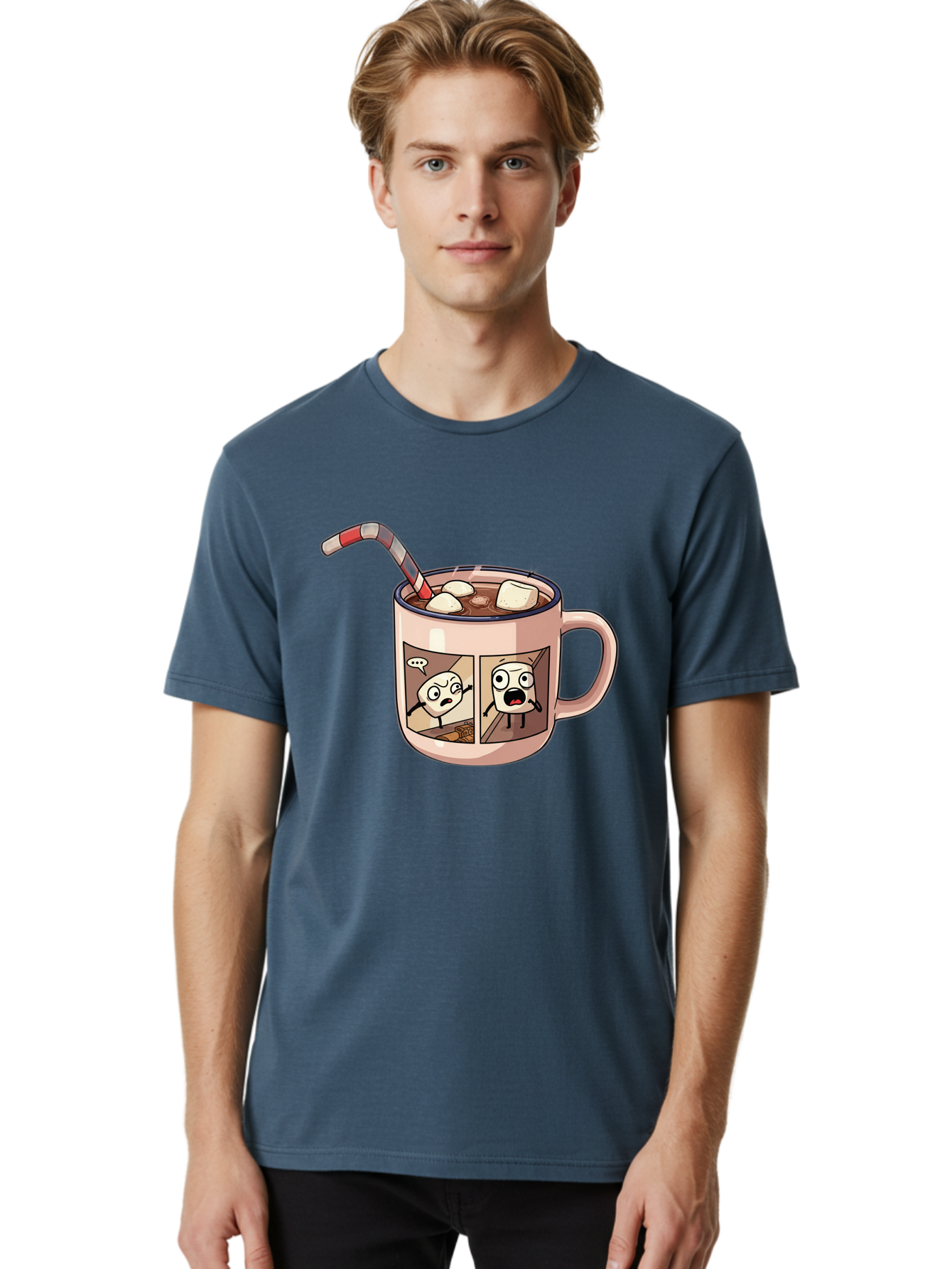 Hot-Chocolate-3 Men'S Graphic Tee, 100% Cotton, Comfortable Casual Summer Wear, Machine Washable, Vintage Camera, Old Camera, Antique Camera, Black Camera, Classic Photography, Photography Equipment, Nostalgic Device, Film Camera, Camera Art Bam660