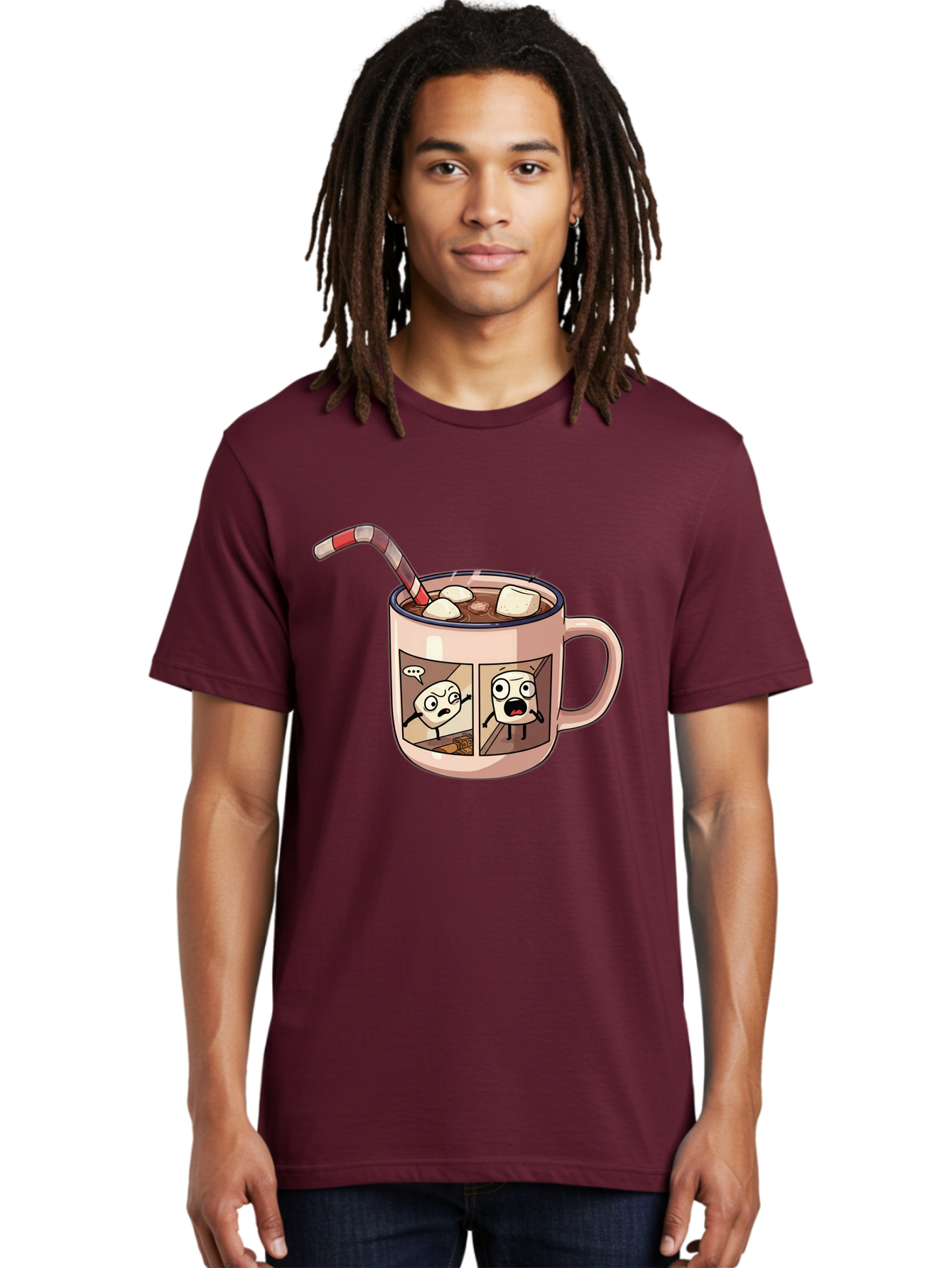 Hot-Chocolate-3 Men'S Graphic Tee, 100% Cotton, Comfortable Casual Summer Wear, Machine Washable, Vintage Camera, Old Camera, Antique Camera, Black Camera, Classic Photography, Photography Equipment, Nostalgic Device, Film Camera, Camera Art Bam660