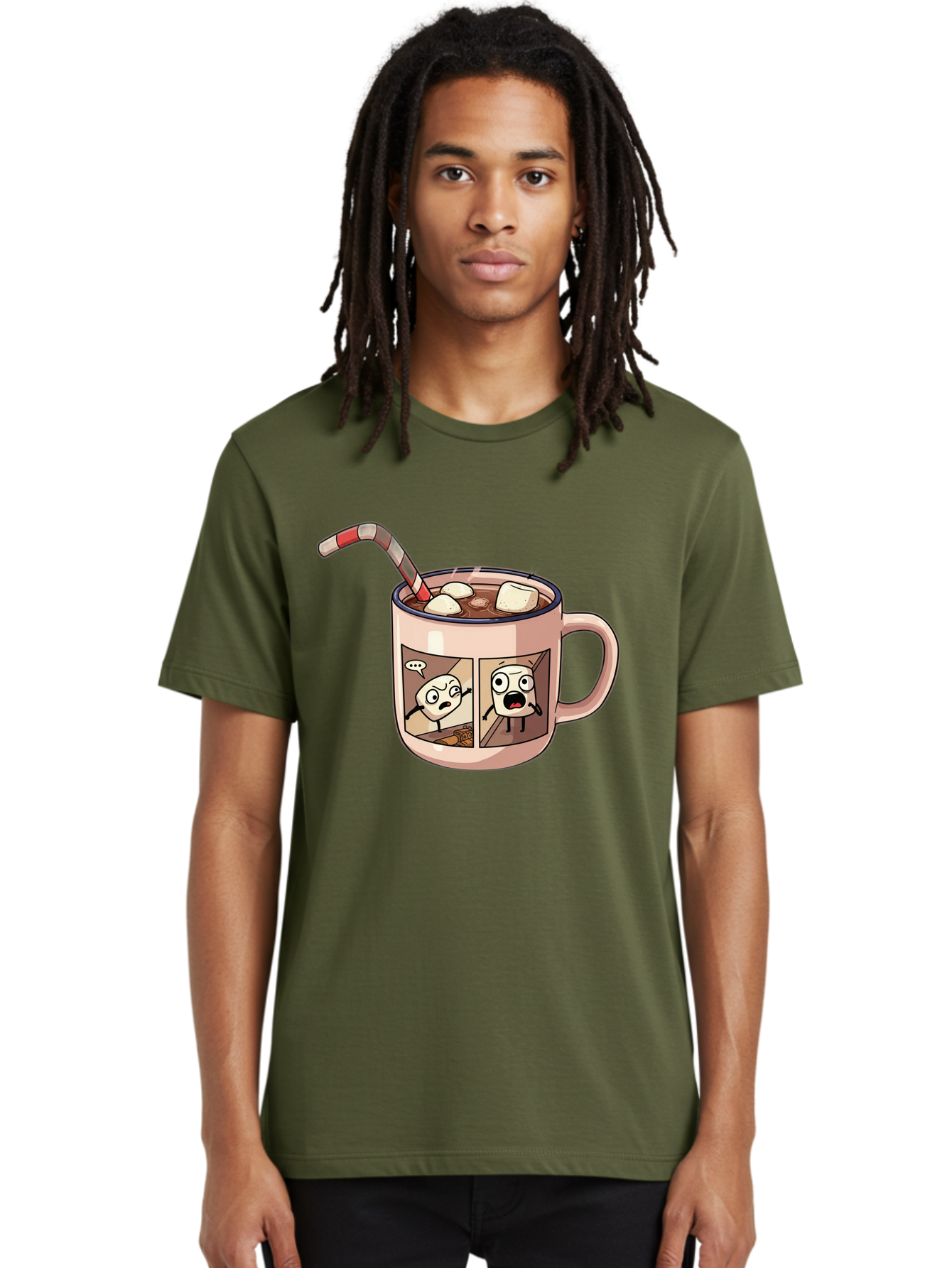 Hot-Chocolate-3 Men'S Graphic Tee, 100% Cotton, Comfortable Casual Summer Wear, Machine Washable, Vintage Camera, Old Camera, Antique Camera, Black Camera, Classic Photography, Photography Equipment, Nostalgic Device, Film Camera, Camera Art Bam660