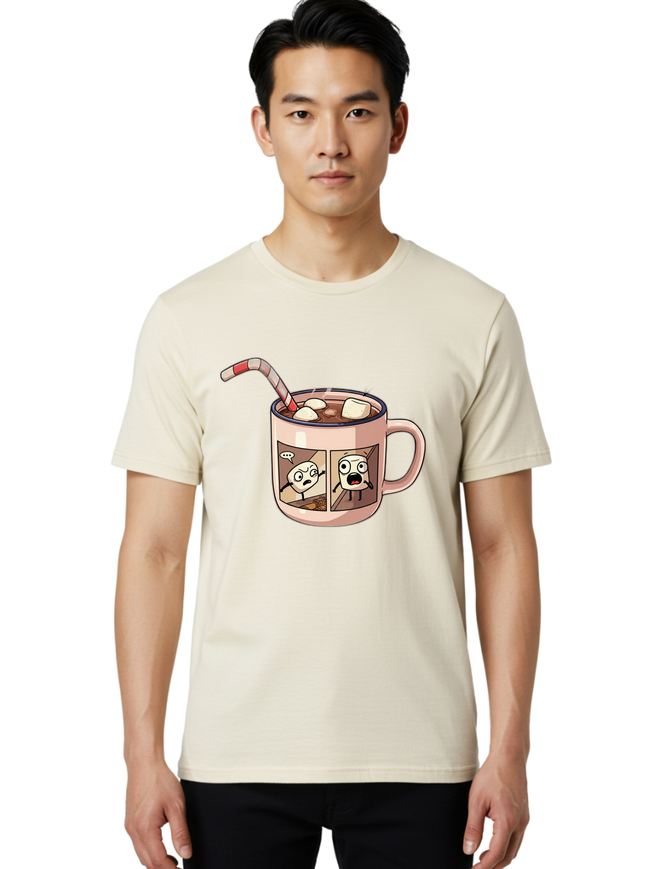 Hot-Chocolate-3 Men'S Graphic Tee, 100% Cotton, Comfortable Casual Summer Wear, Machine Washable, Vintage Camera, Old Camera, Antique Camera, Black Camera, Classic Photography, Photography Equipment, Nostalgic Device, Film Camera, Camera Art Bam660